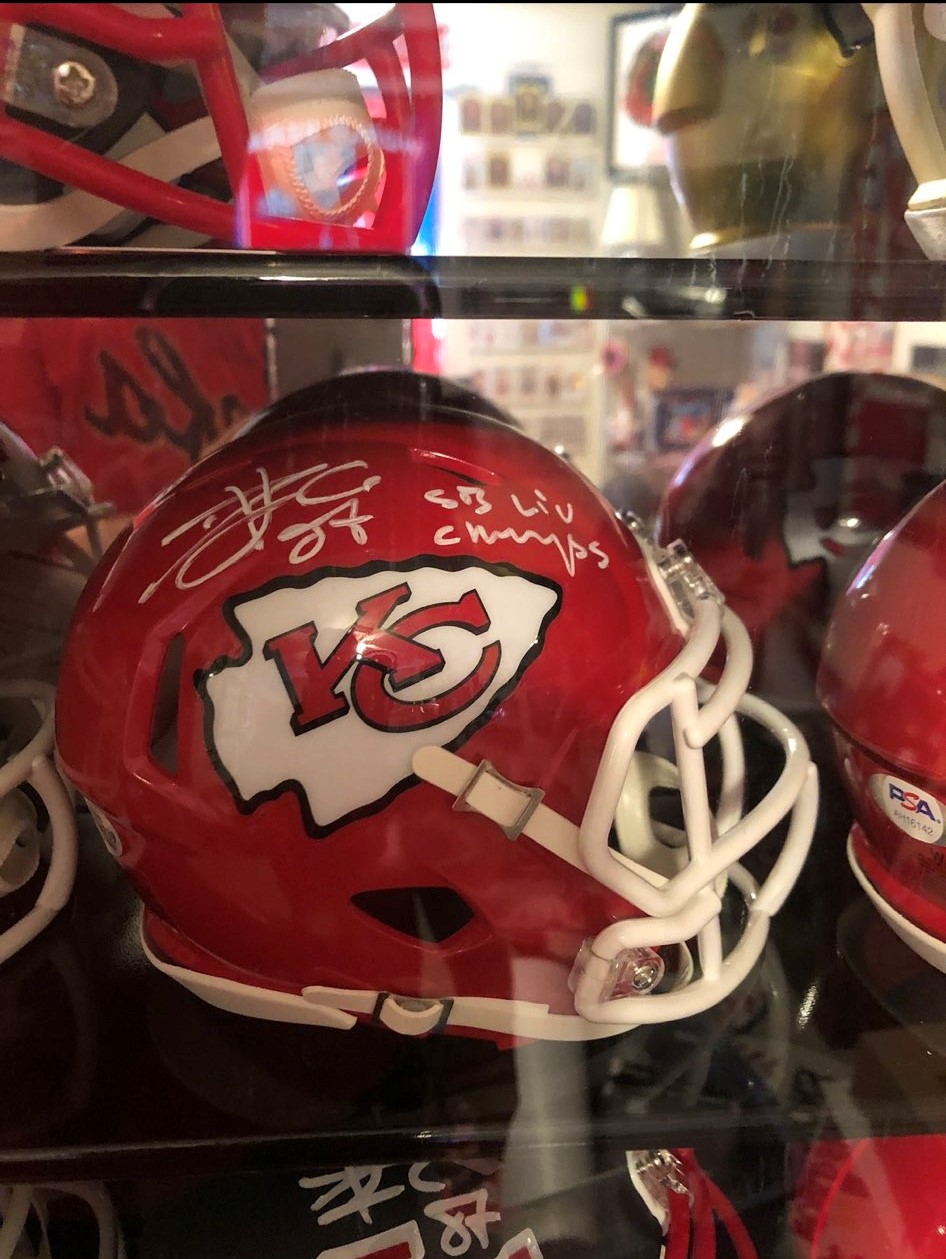 Patrick Mahomes Rookie Autograph Signed Chiefs Mini Football JSA Letter