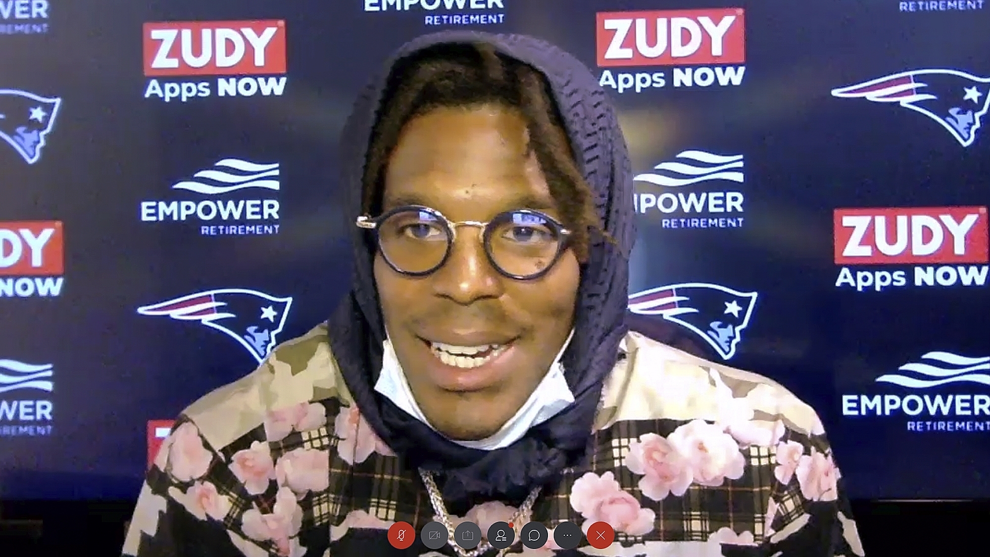 Cam Newton brings the juice to first padded New England Patriots