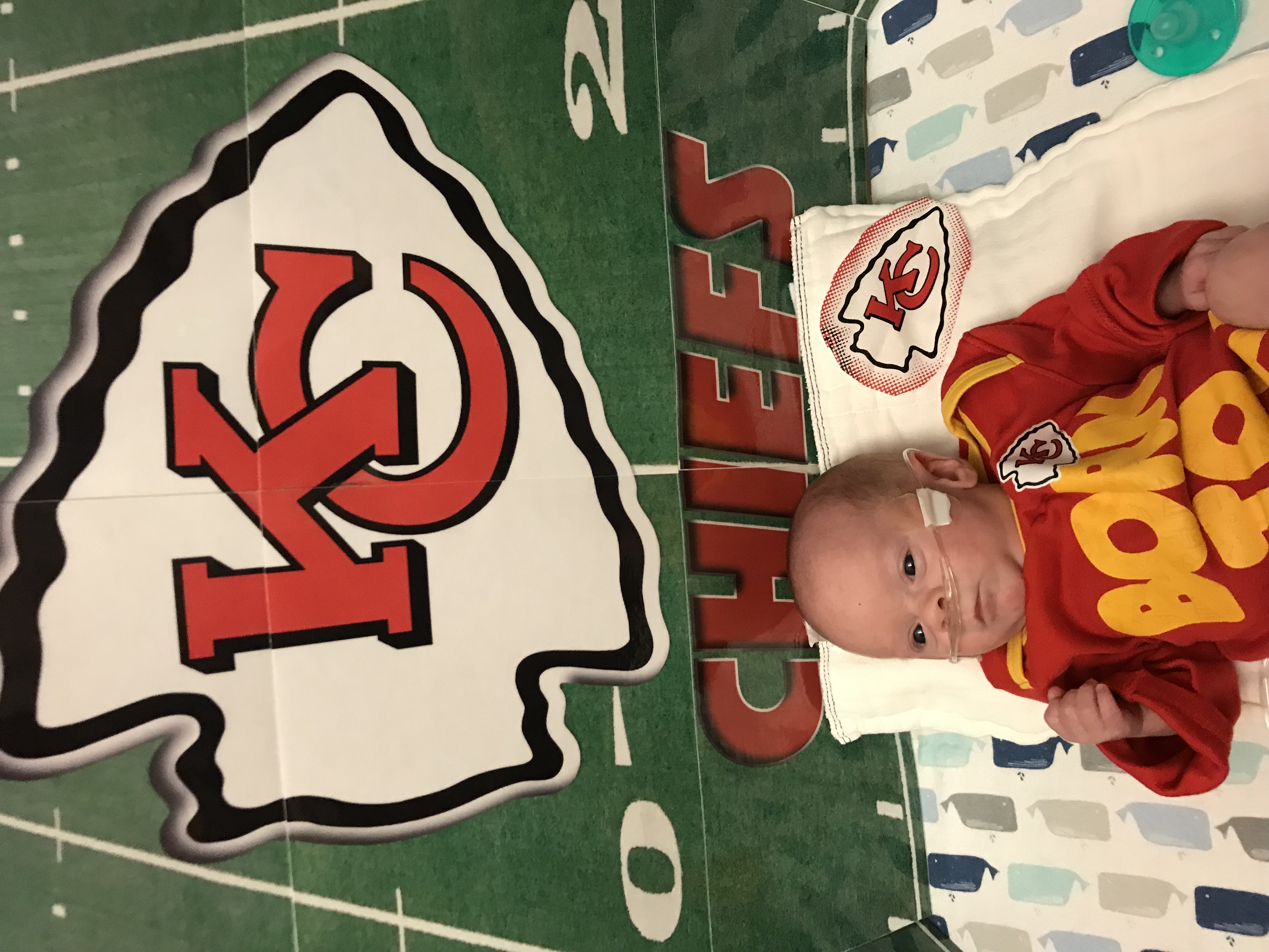 NICU Babies Dressed For Chiefs Opener