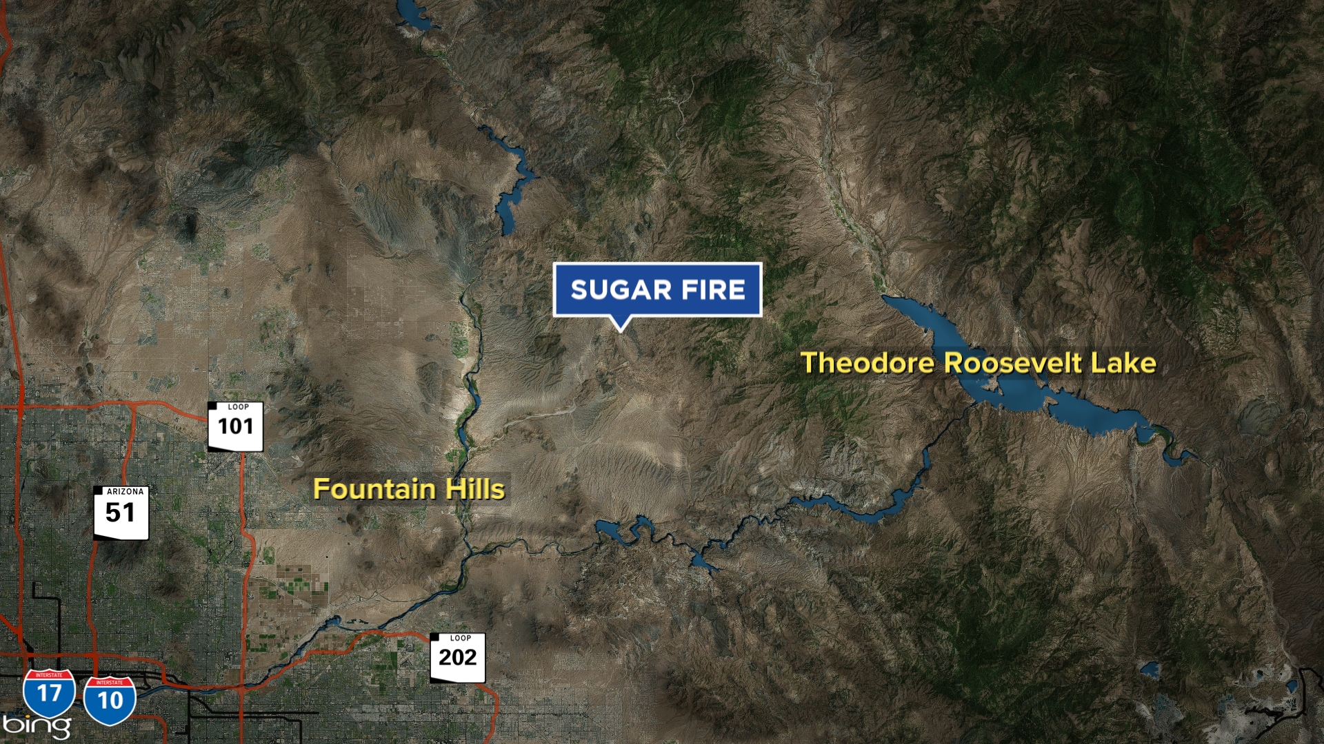 Sugar Fire burns 200+ acres in Tonto National Forest, image size:1920x1080