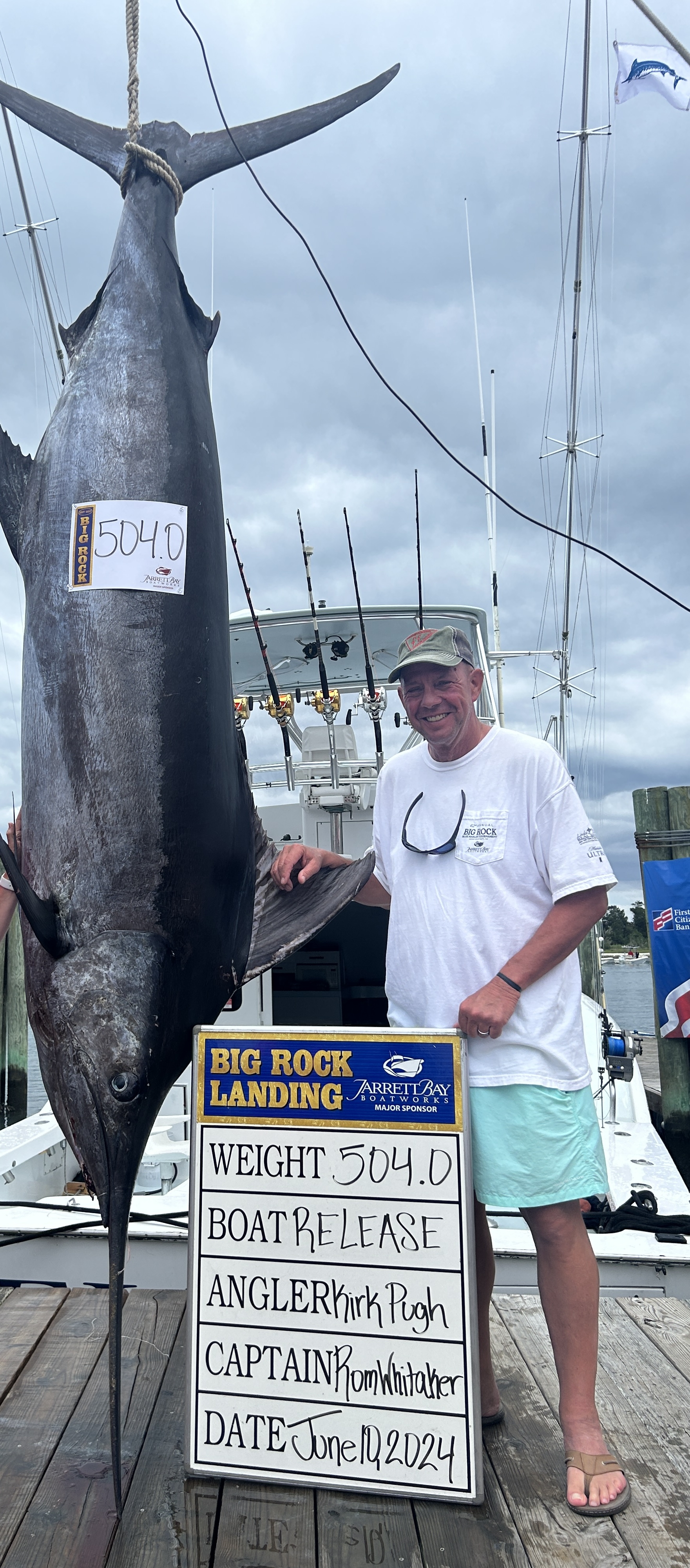Wilmington man catches 504-pound fish during Big Rock Blue Marlin