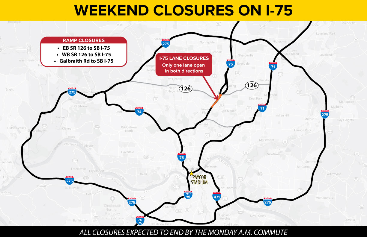 Traffic Alert: I-75 down to 1 lane this weekend as thousands