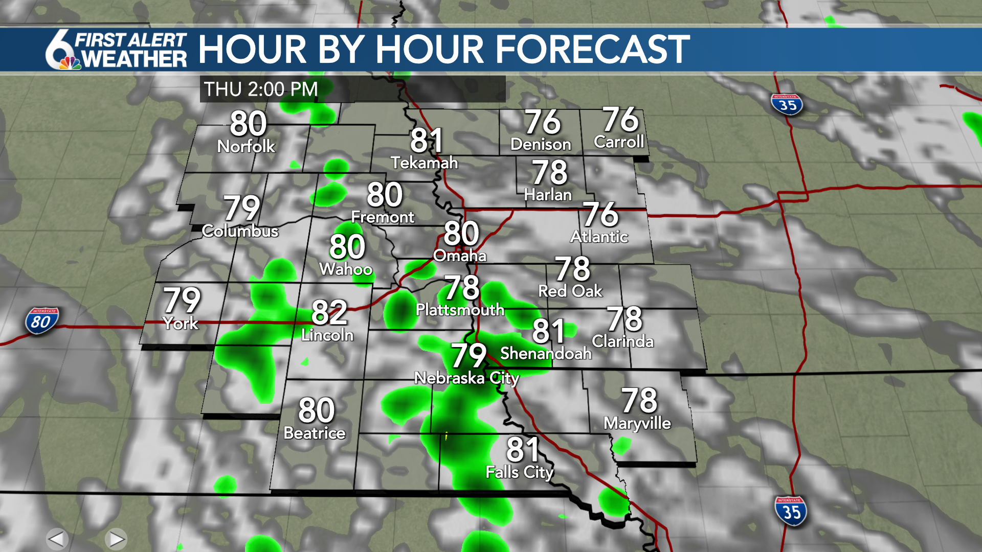 Emily s Wednesday evening forecast