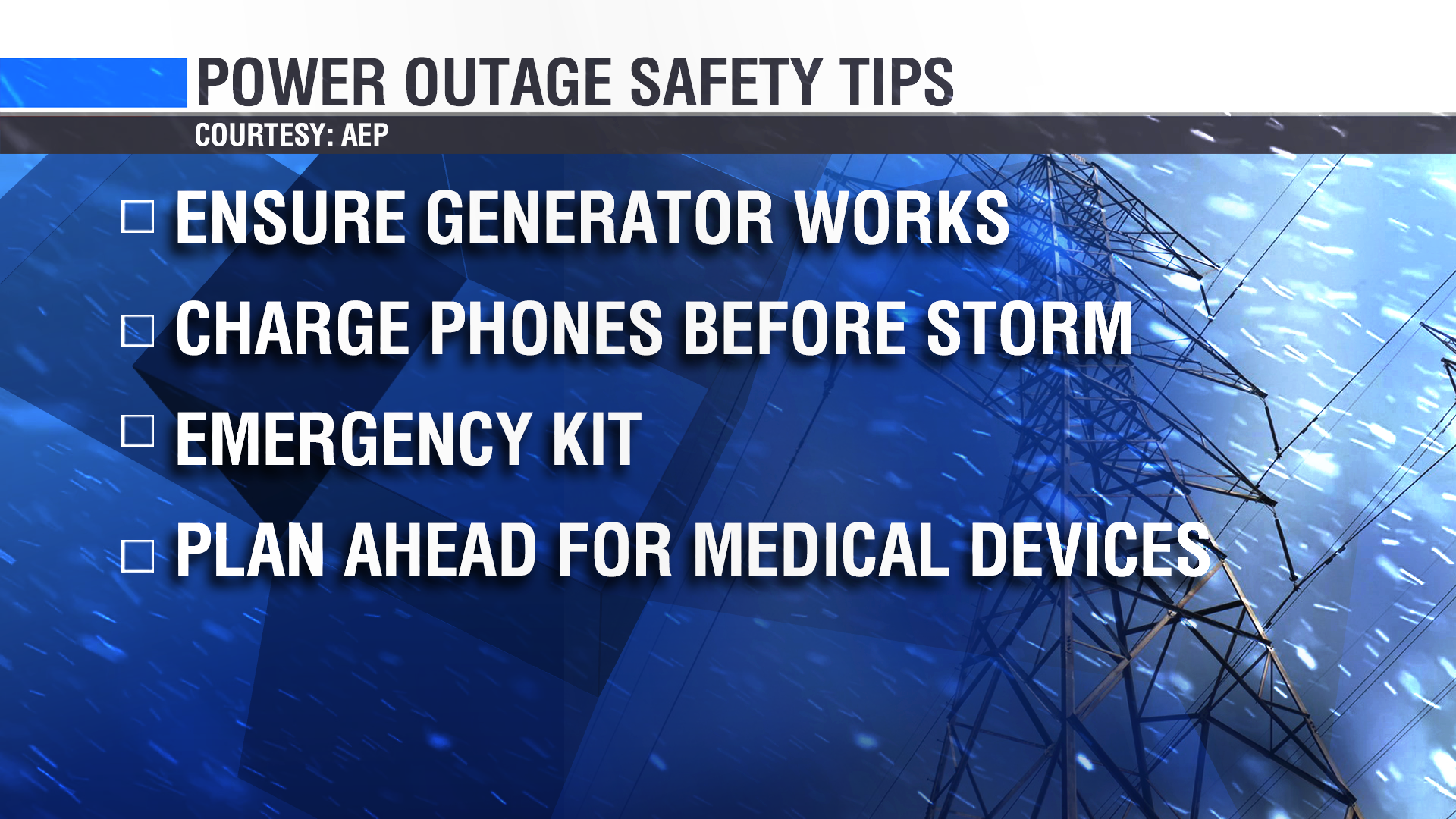 Power outages and storm safety