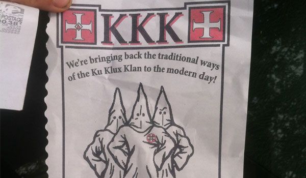 KKK flyers passed out in Hamilton neighborhood