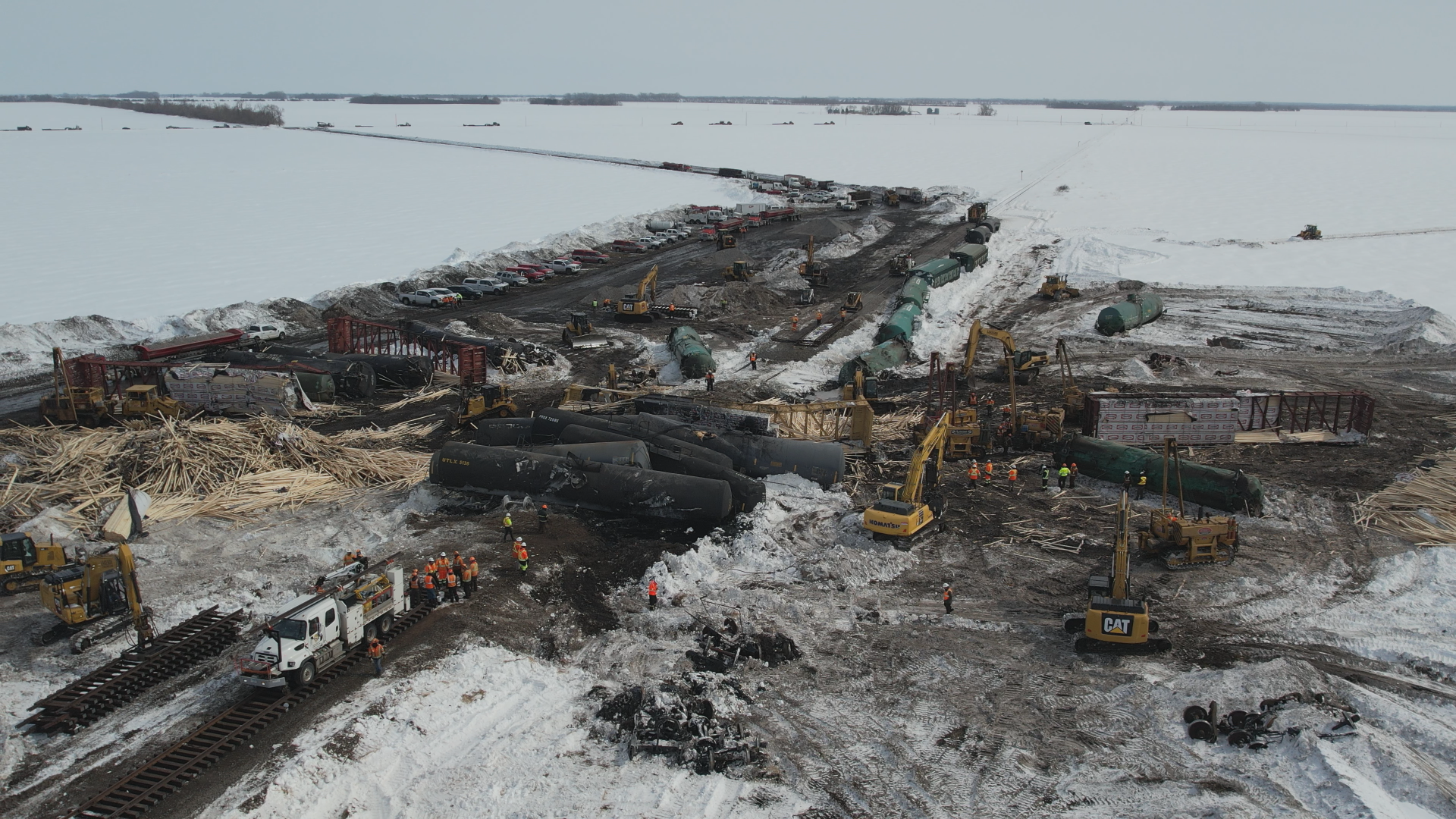 UPDATE: Cleanup of hazardous materials after train derails in