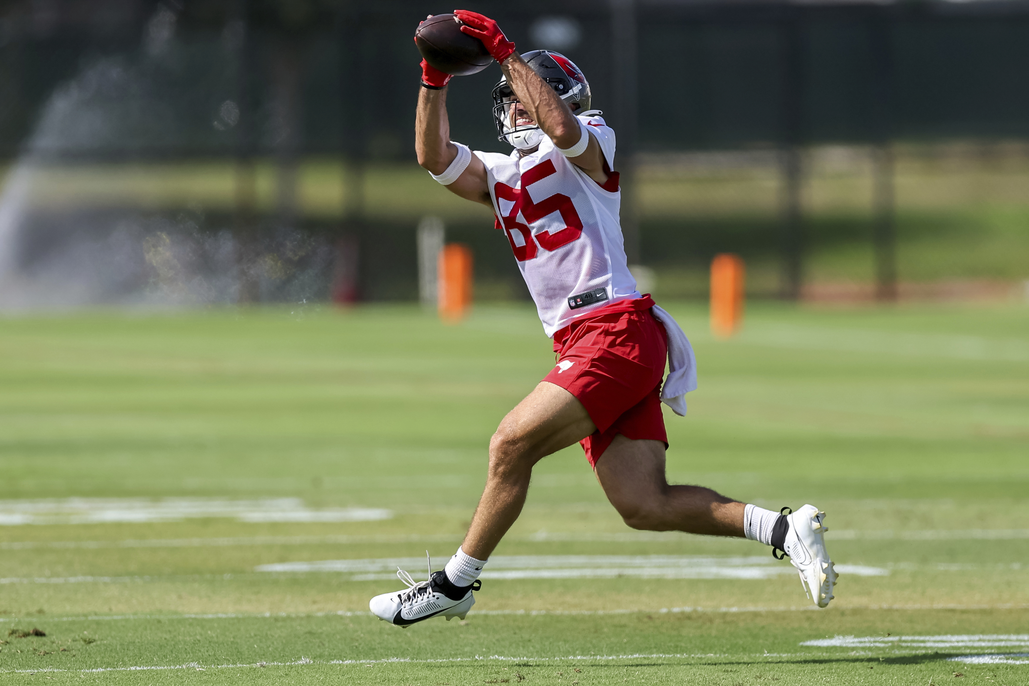 Tampa Bay Buccaneers Wide Receiver Kade Warner lines up on offense