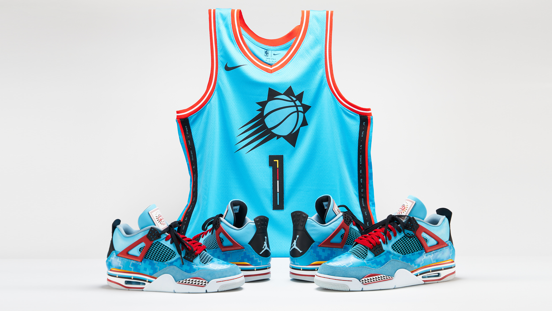 Suns commission designer to make custom Jordan 4s to match teal  indigenous-honoring jersey