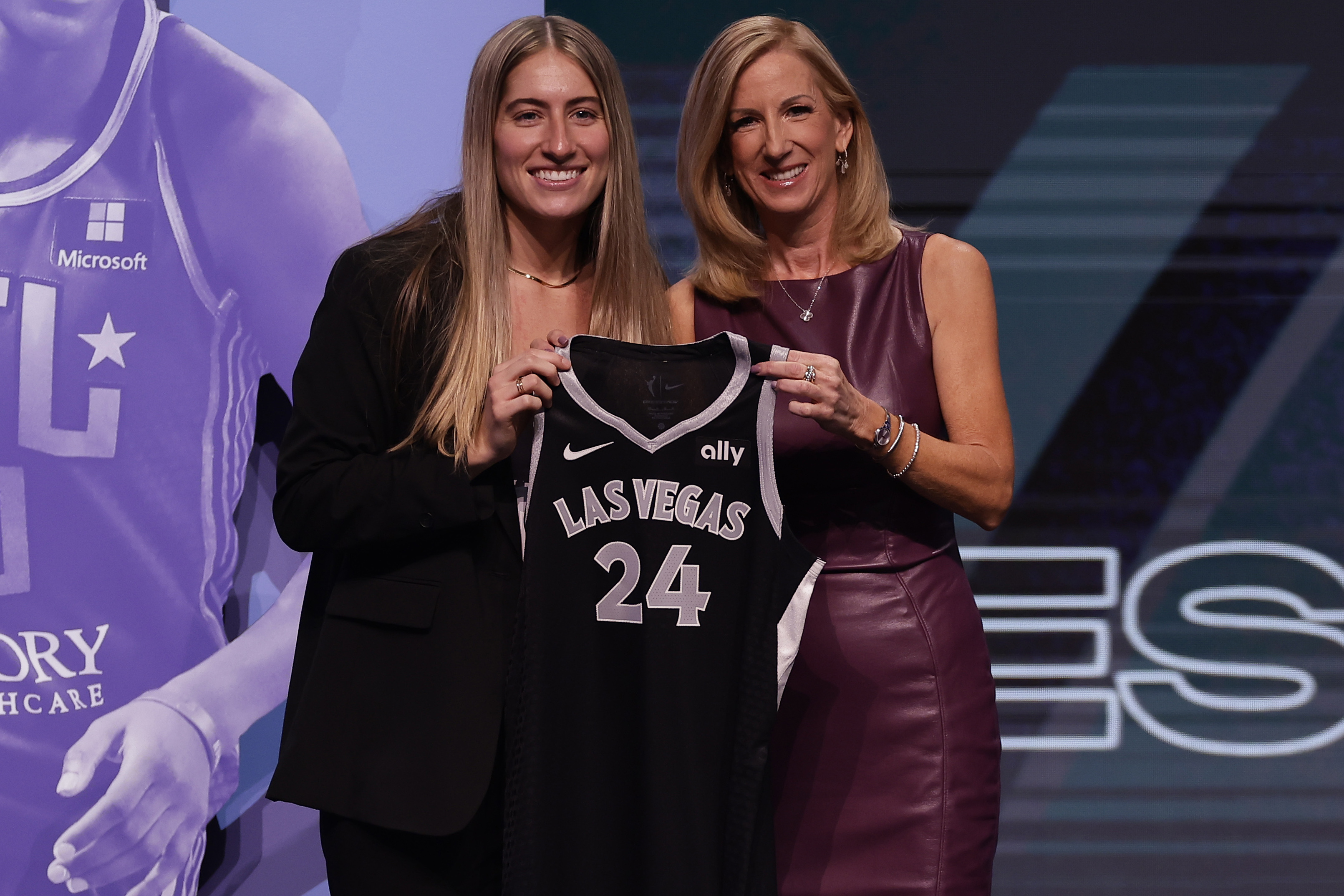 Kate Martin attends WNBA draft to support Caitlin Clark, gets drafted by Las  Vegas in second round