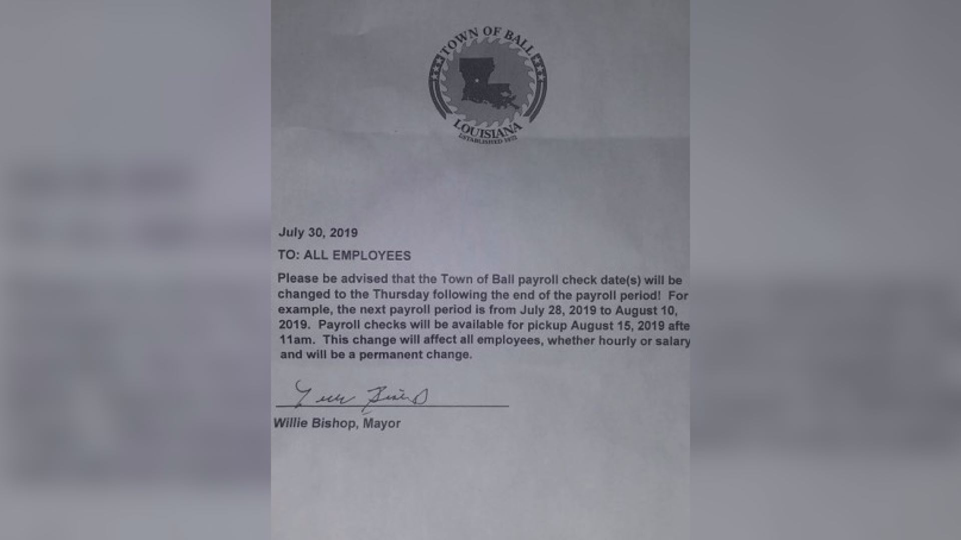 Ball employees concerned after notice of payment schedule change