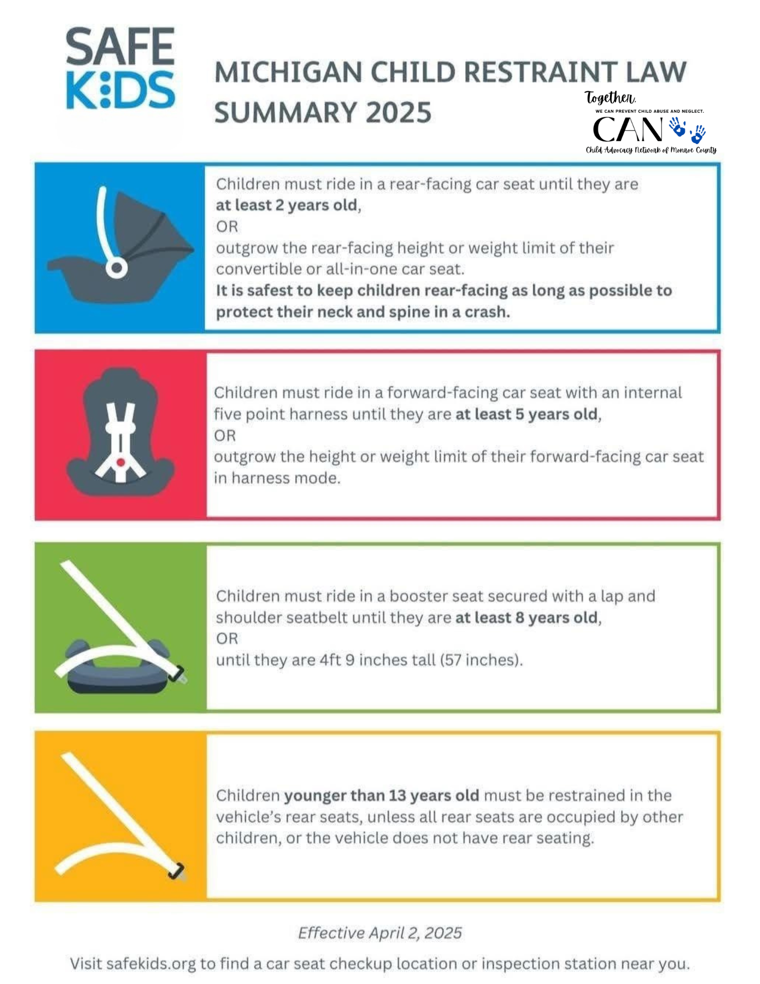 kids baby car seat law