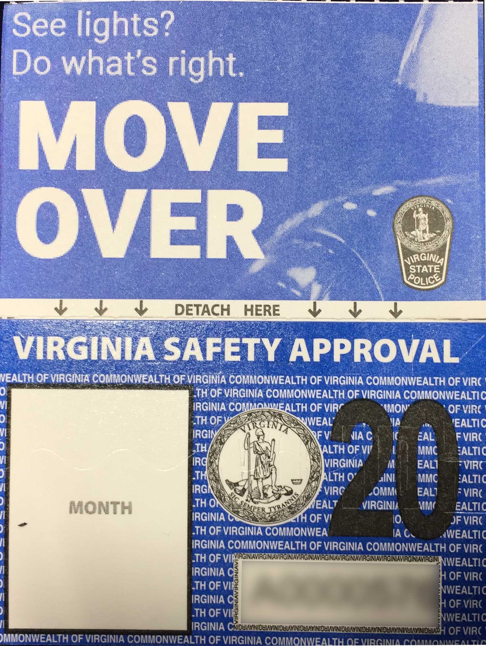 va car inspection sticker