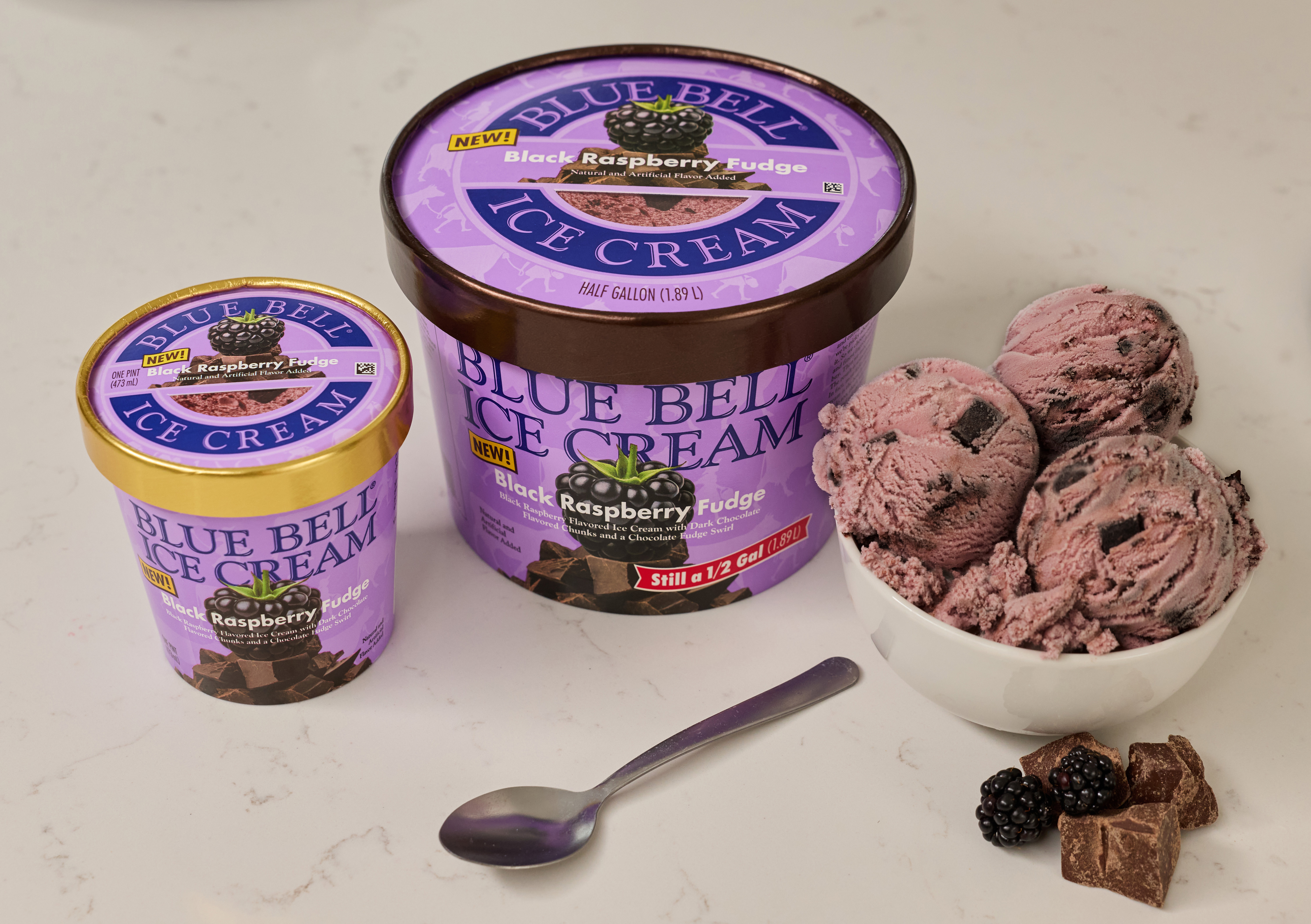 Blue Bell lanza nuevo sabor a dulce de frambuesa negra