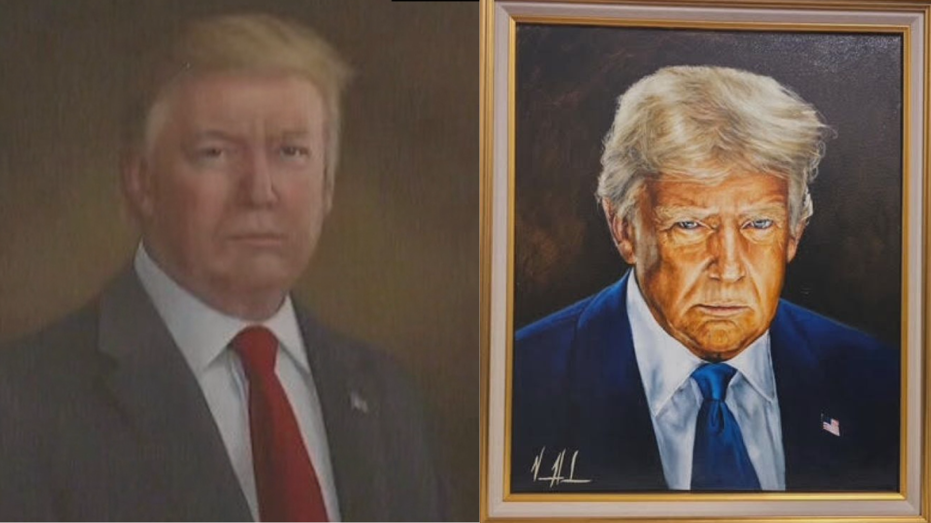 Dステ12th「TRUMP」REVERSE 、TRUTH Trump portrait he claimed was 'distorted' is replaced with new one
