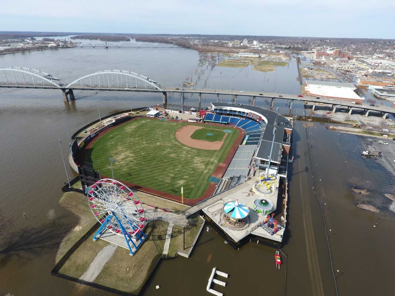 Severe Flooding Forces Davenport, Iowa Minor League Baseball Club on the  Road for Weeks – GreenSportsBlog