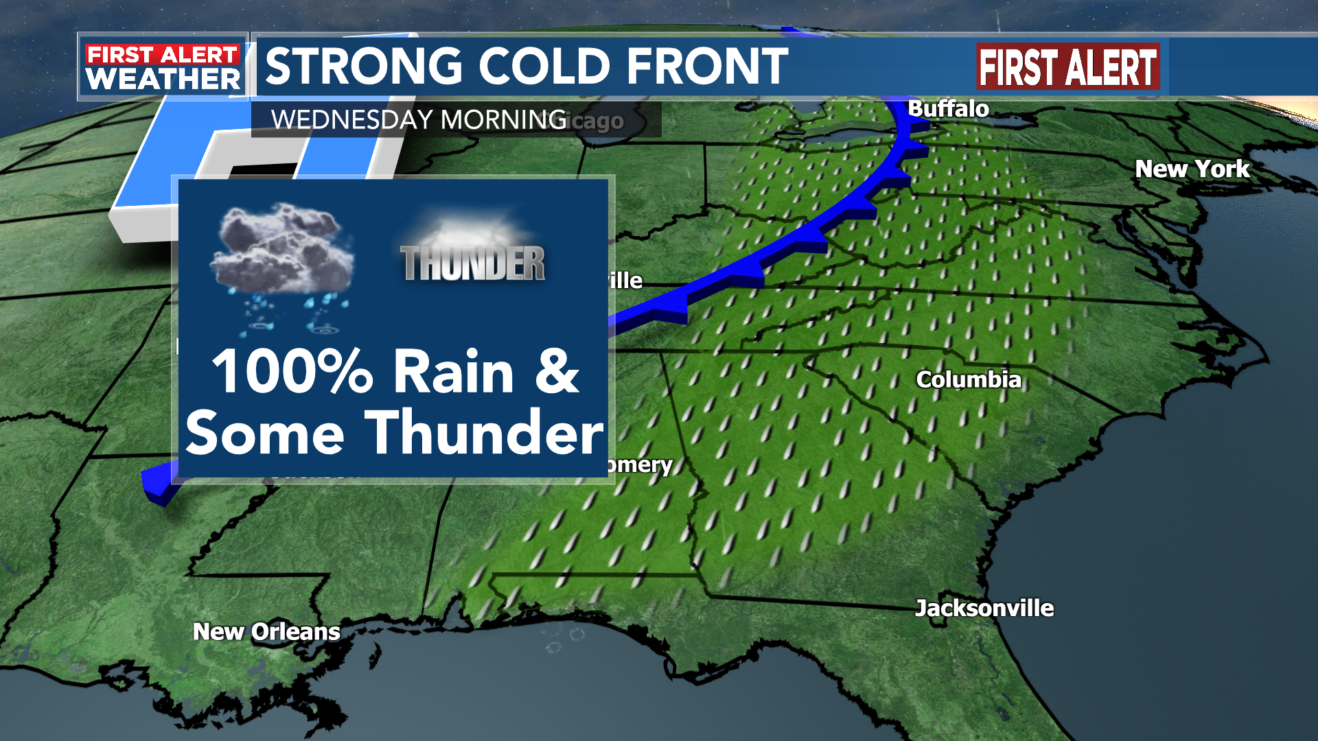 First Alert Weather Day continues tonight: Severe storm threat through 2am