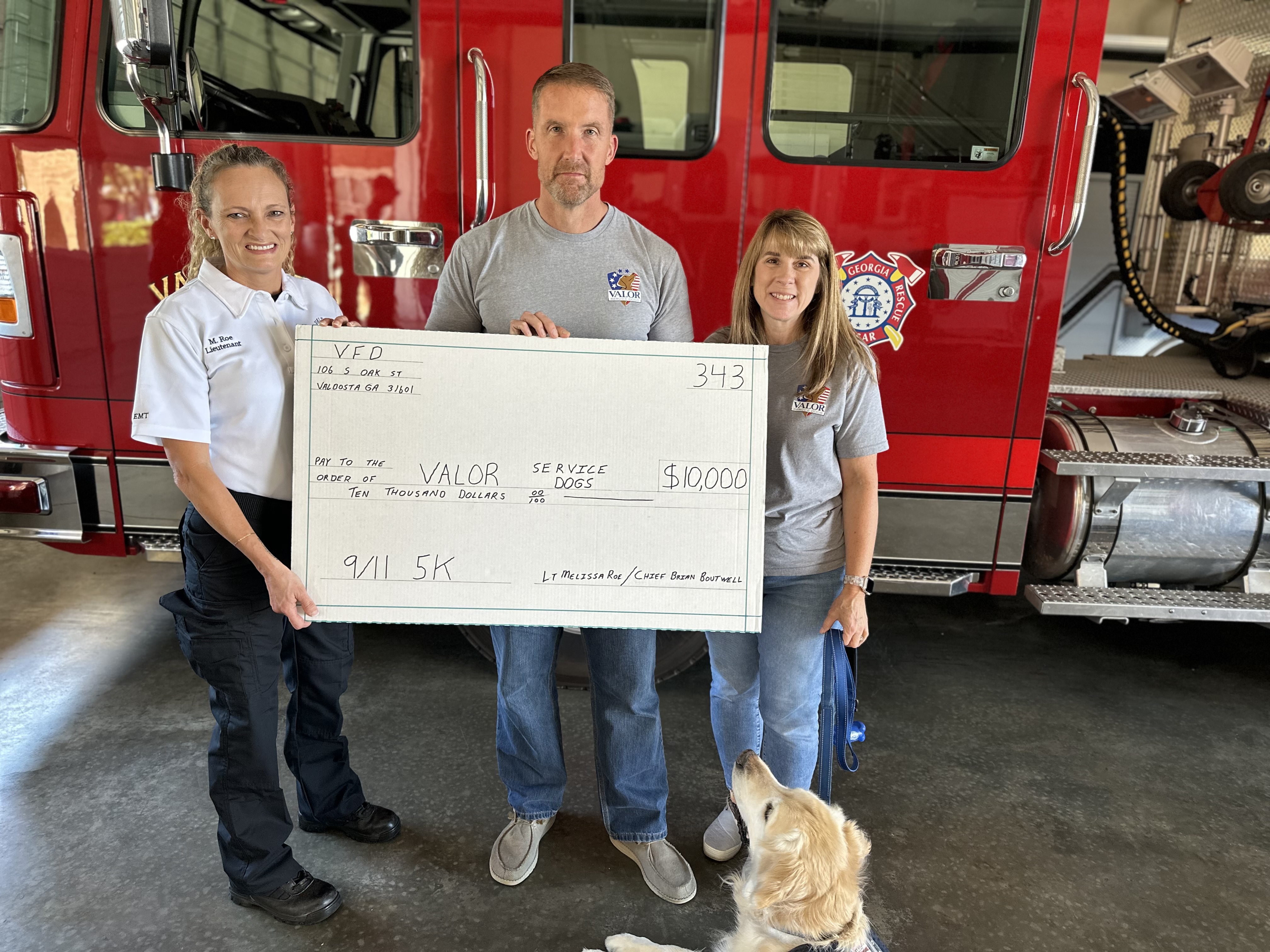 VFD raises $10K for Valor Service Dogs in annual 9/11 Memorial 5k
