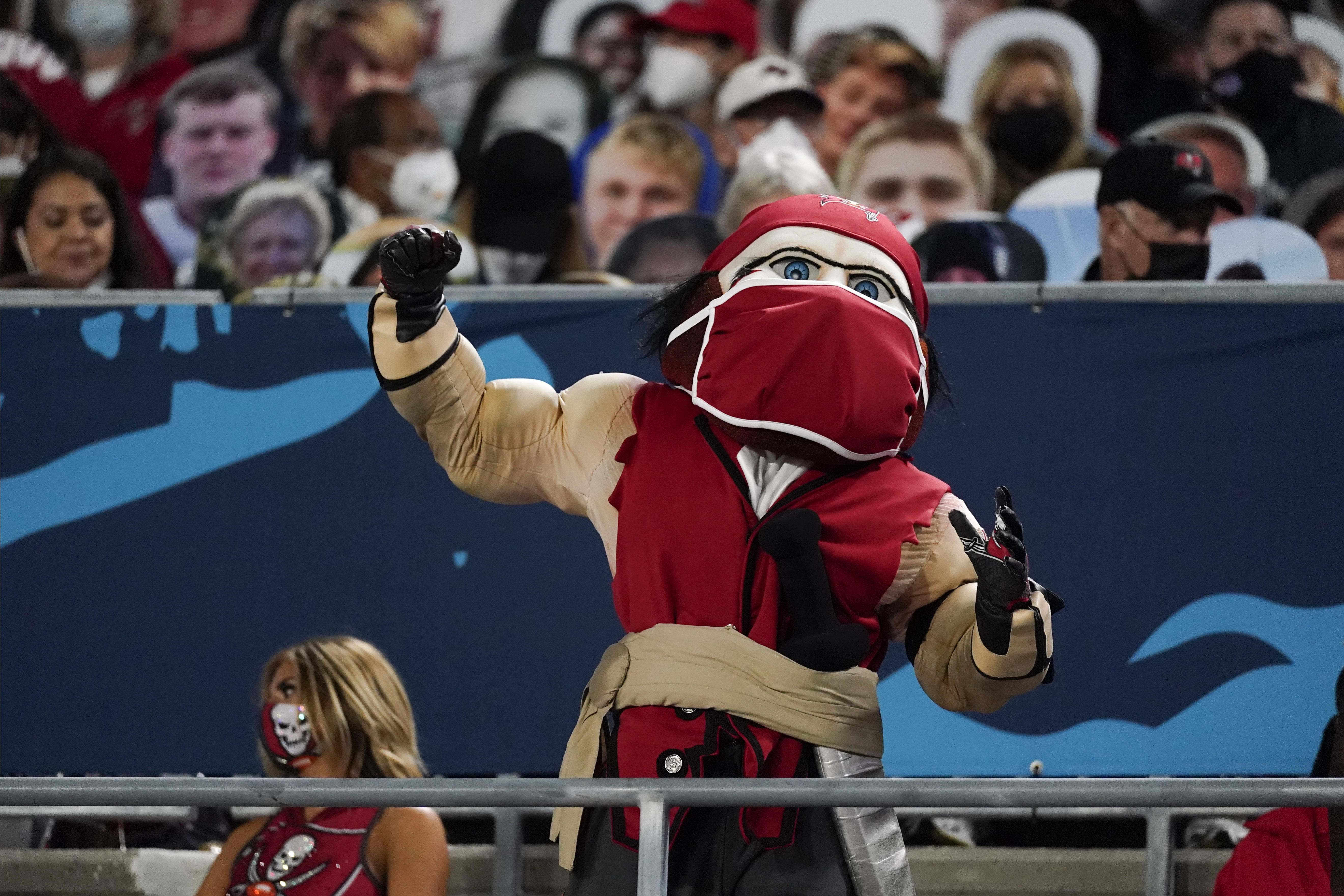 What is the Tampa Bay Buccaneers mascot? Meet Captain Fear