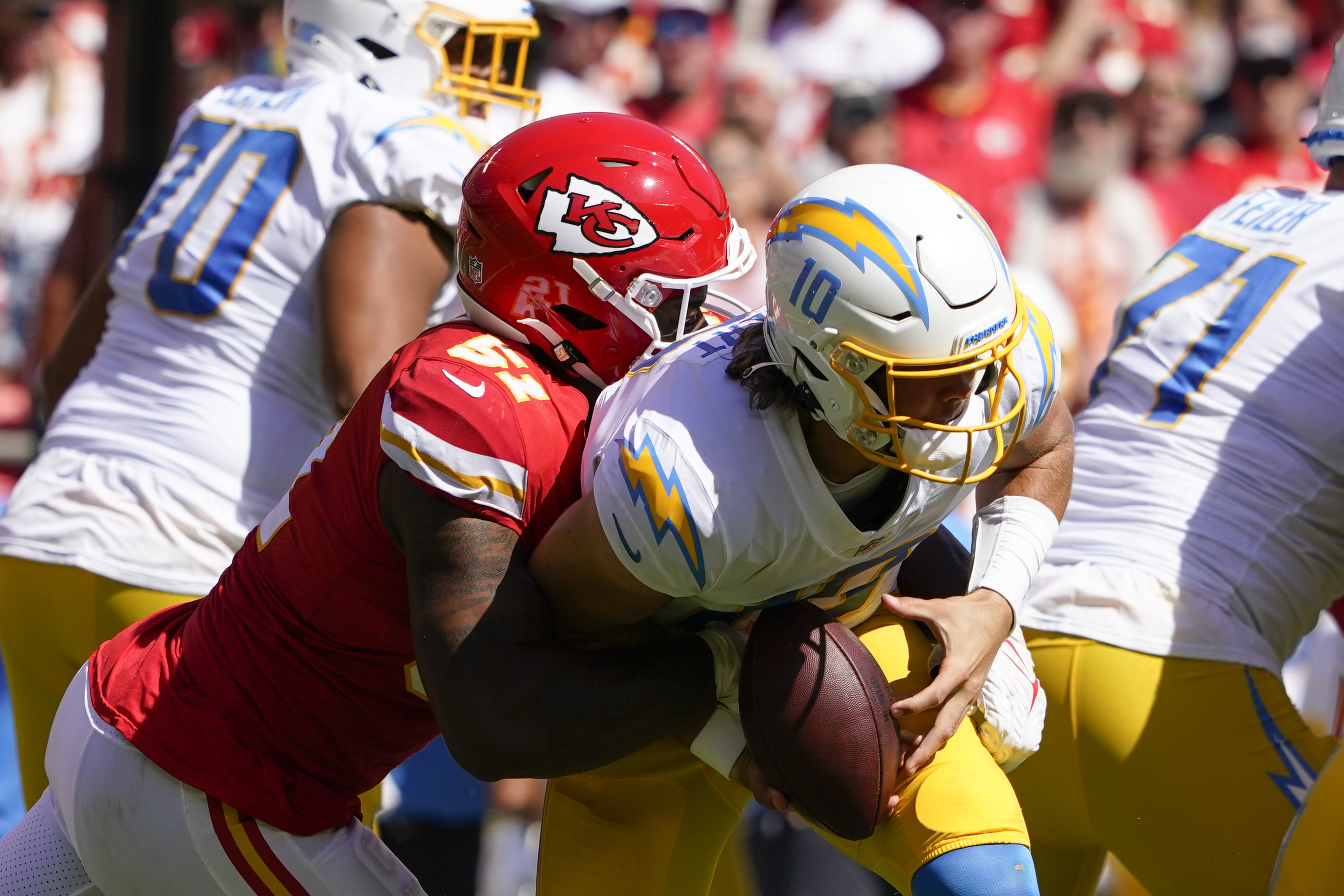 Chargers rally to beat turnover-prone Chiefs 30-24 in KC