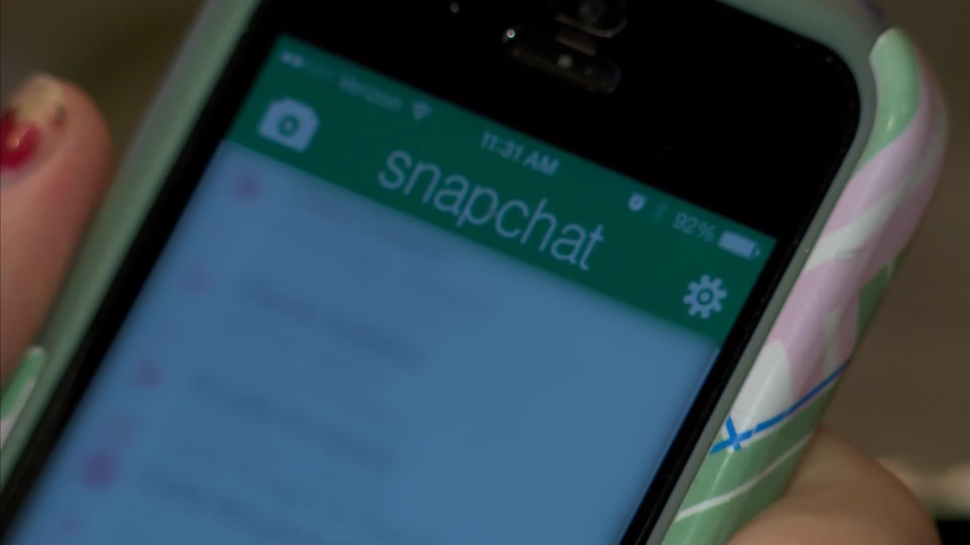 Teen receives naked photos of adult stranger on Snapchat