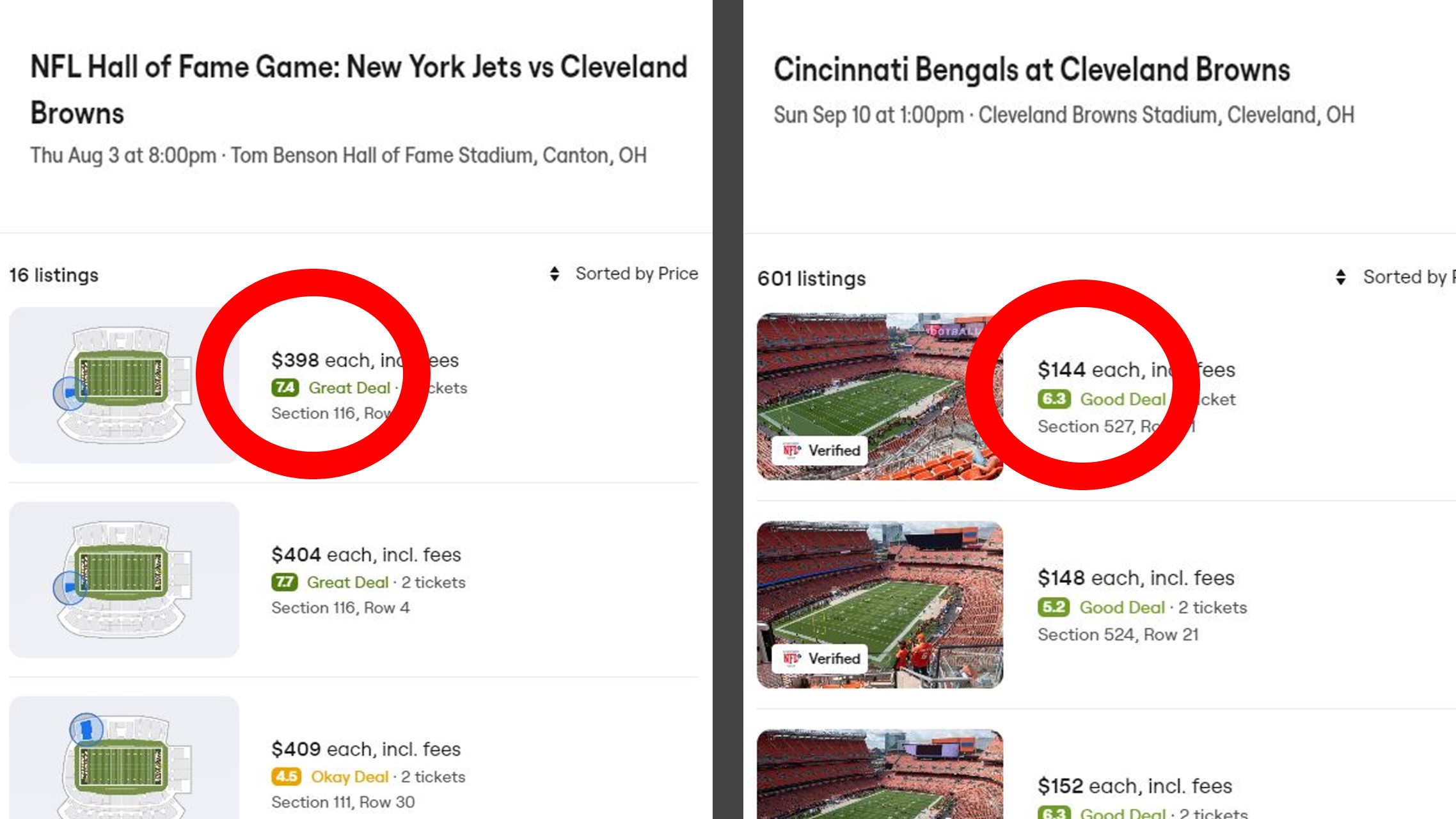 Find the best deals on Cleveland Browns tickets and know exactly where  you'll sit with SeatGeek.