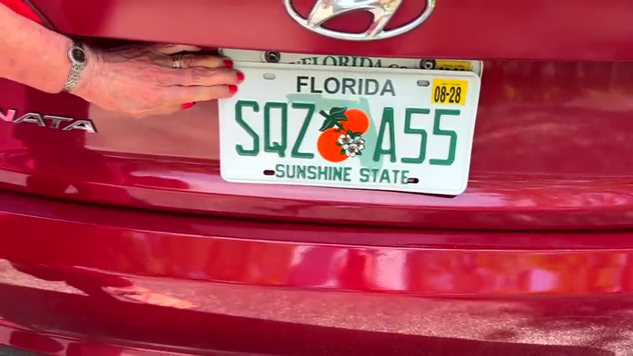 Florida woman receives unfortunate new license plate that reads