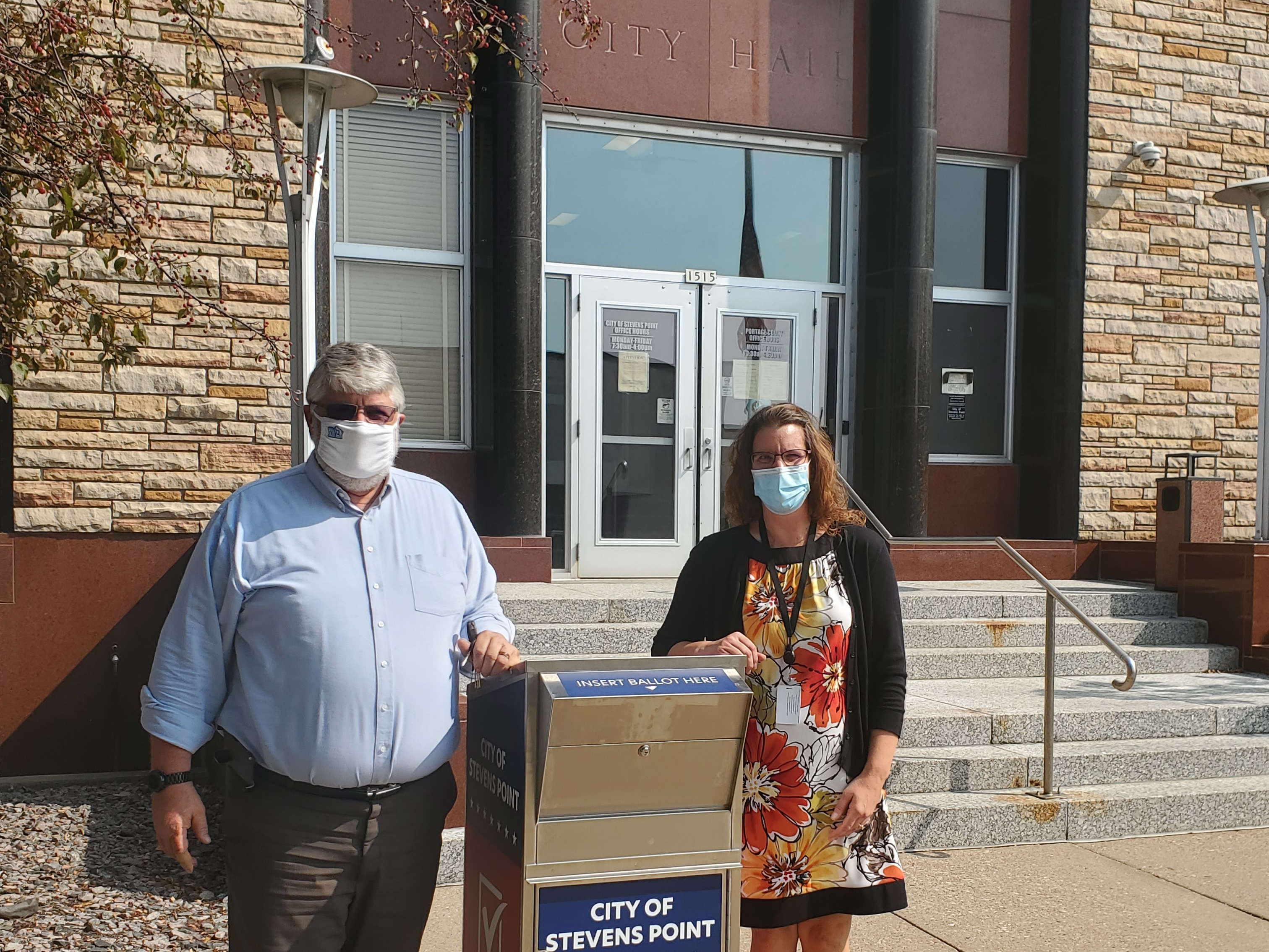 Stevens Point Installs First Ballot Drop Box