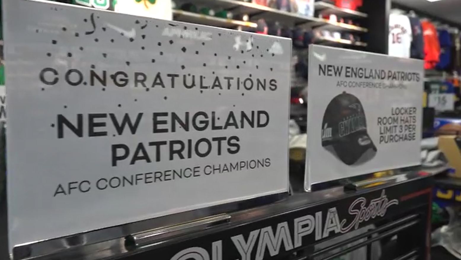 Patriots Championship Apparel Arrives in Bangor