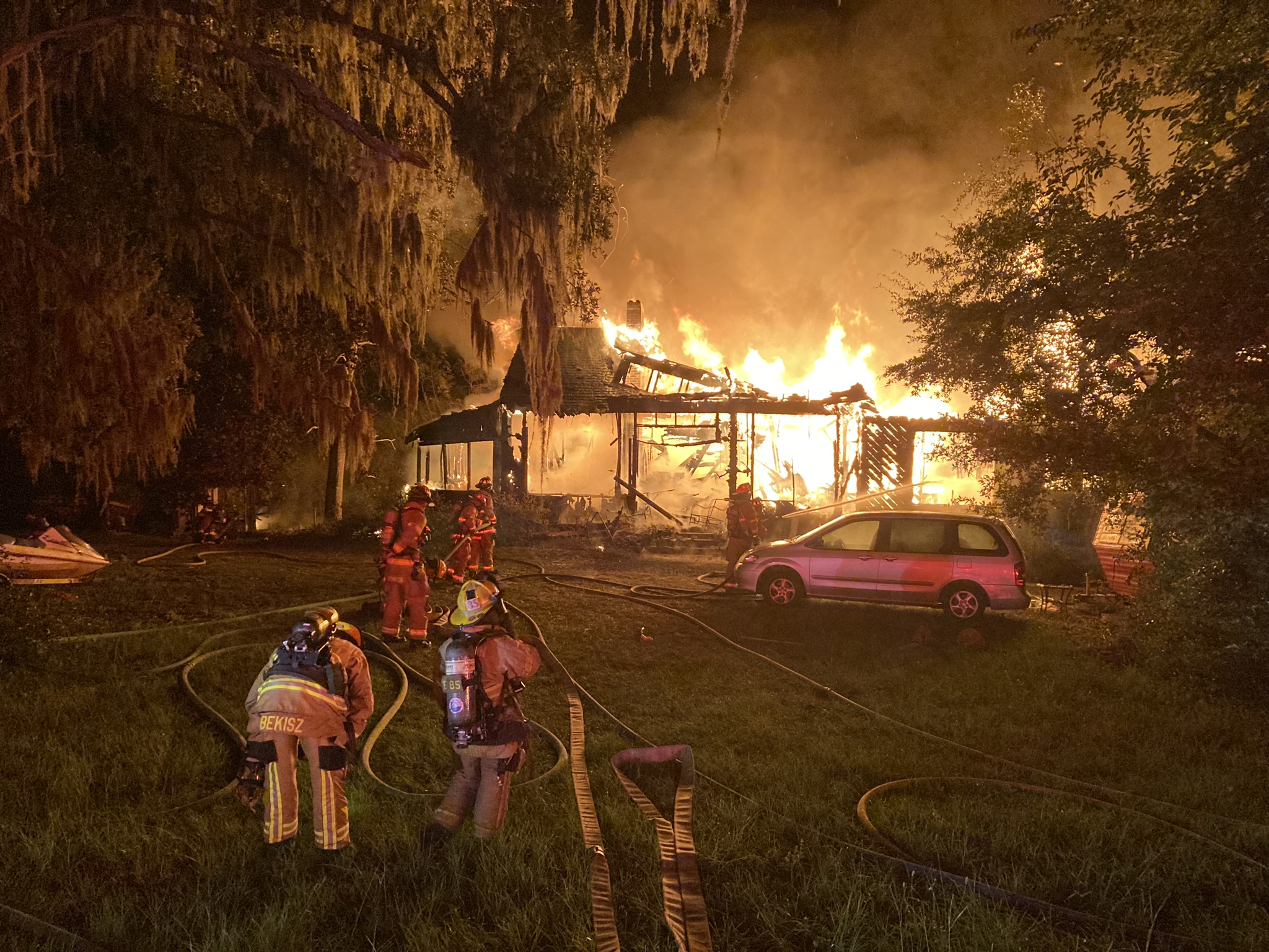 Several animals die in house fire on Trask Parkway