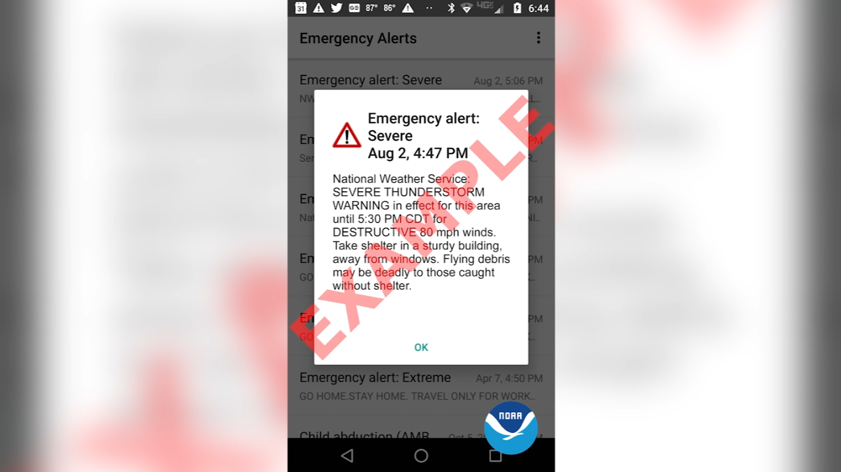 New Wireless Emergency Alerts For Destructive Severe Thunderstorms