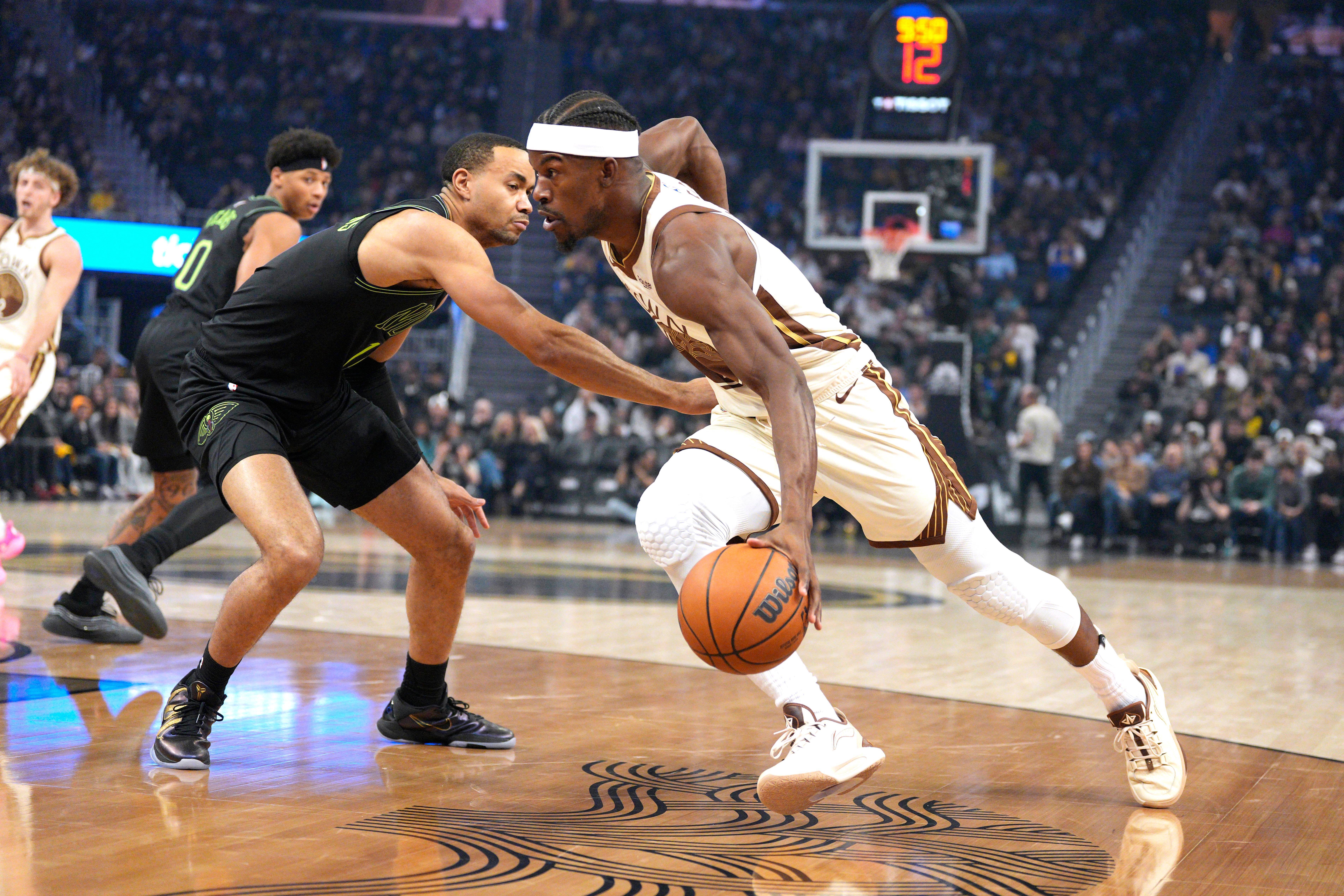 Butler leads Curry-less Warriors past Pelicans, 104-96