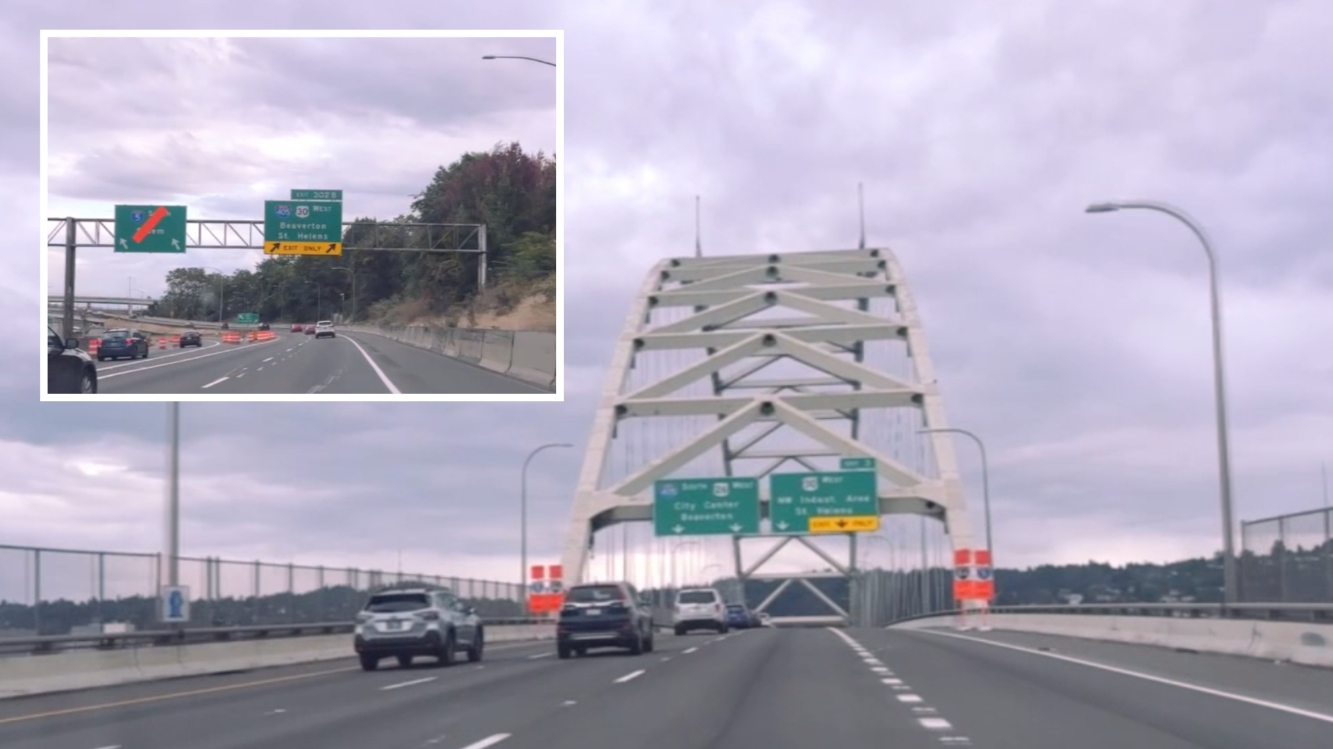 SB I-205 to close Saturday night at Abernethy Bridge