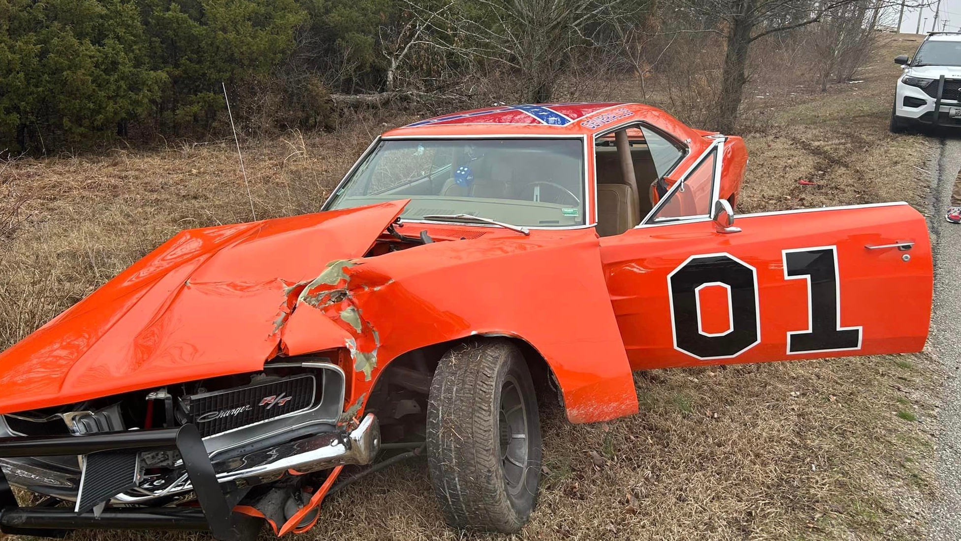 Replica 'Dukes of Hazzard' car involved in crash on the highway