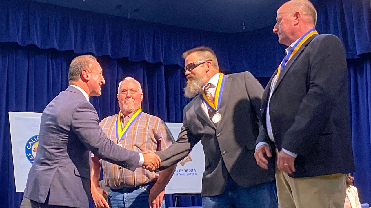 Nine Caltrans workers honored for heroism