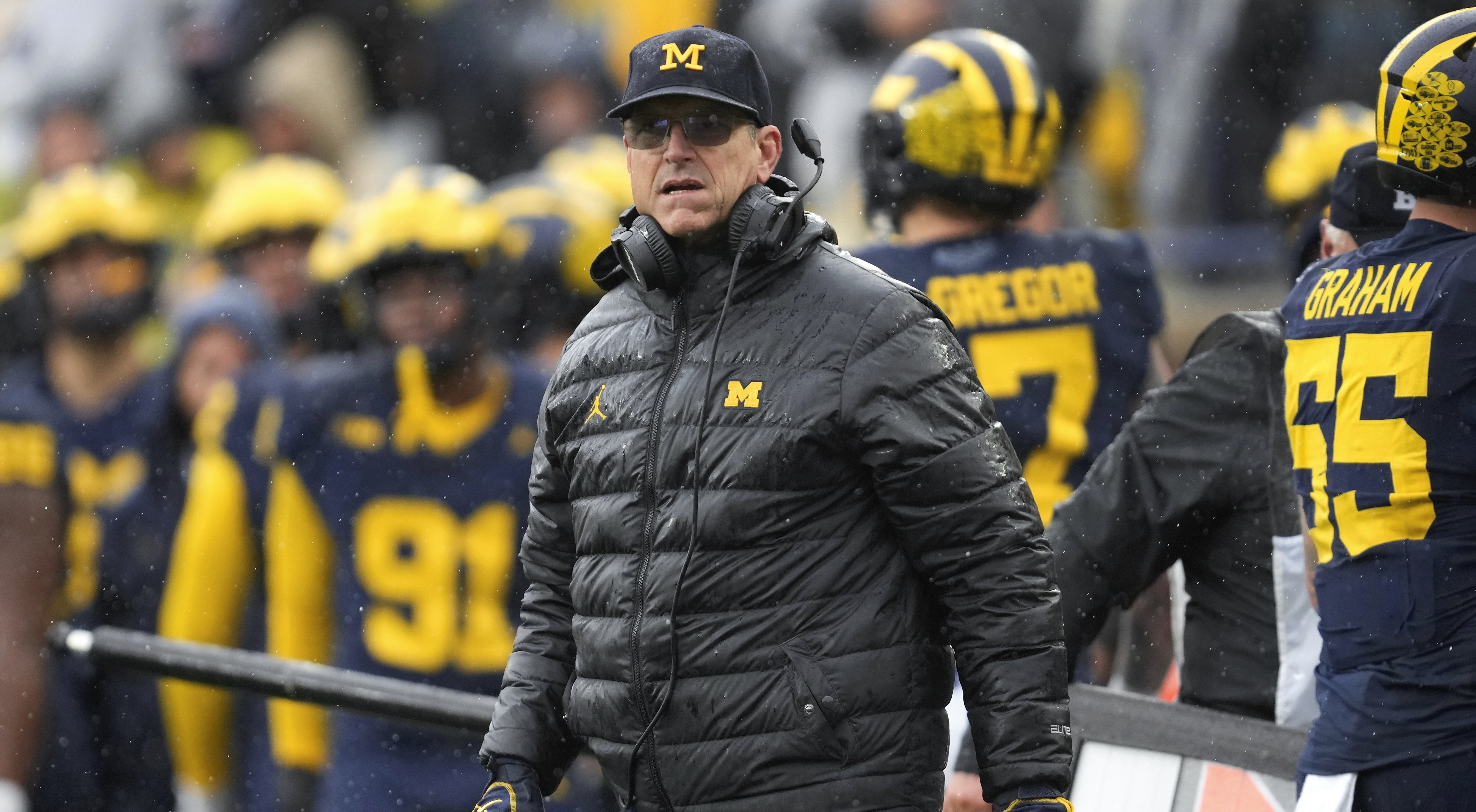 University of Michigan football coach Jim Harbaugh suspended for