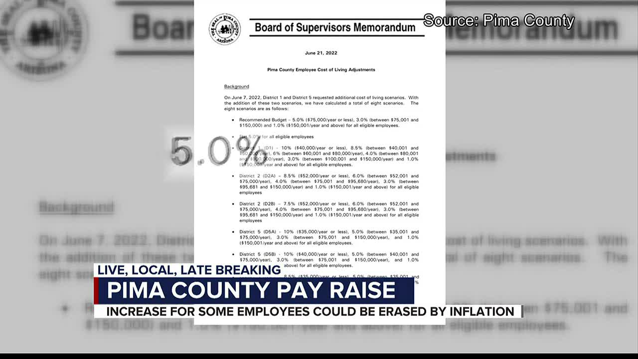 Pima County raises pay for employees Pima County raises pay for employees