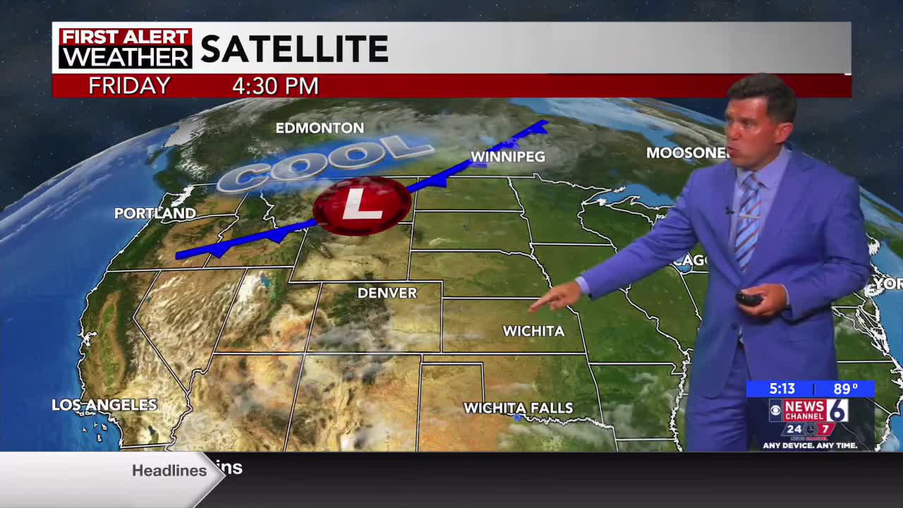 Weekend Cold Front with Cooler Weather and Rain Chances