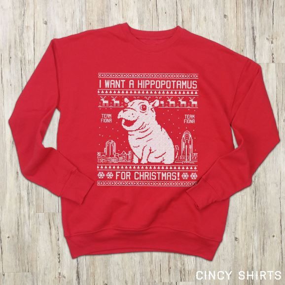 Want a hippopotamus for Christmas? Get the sweater - Fiona style