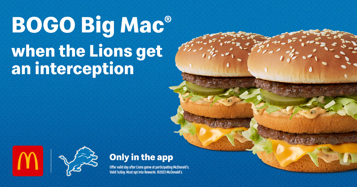 McDonald's offering Lions-themed meal deals during football season