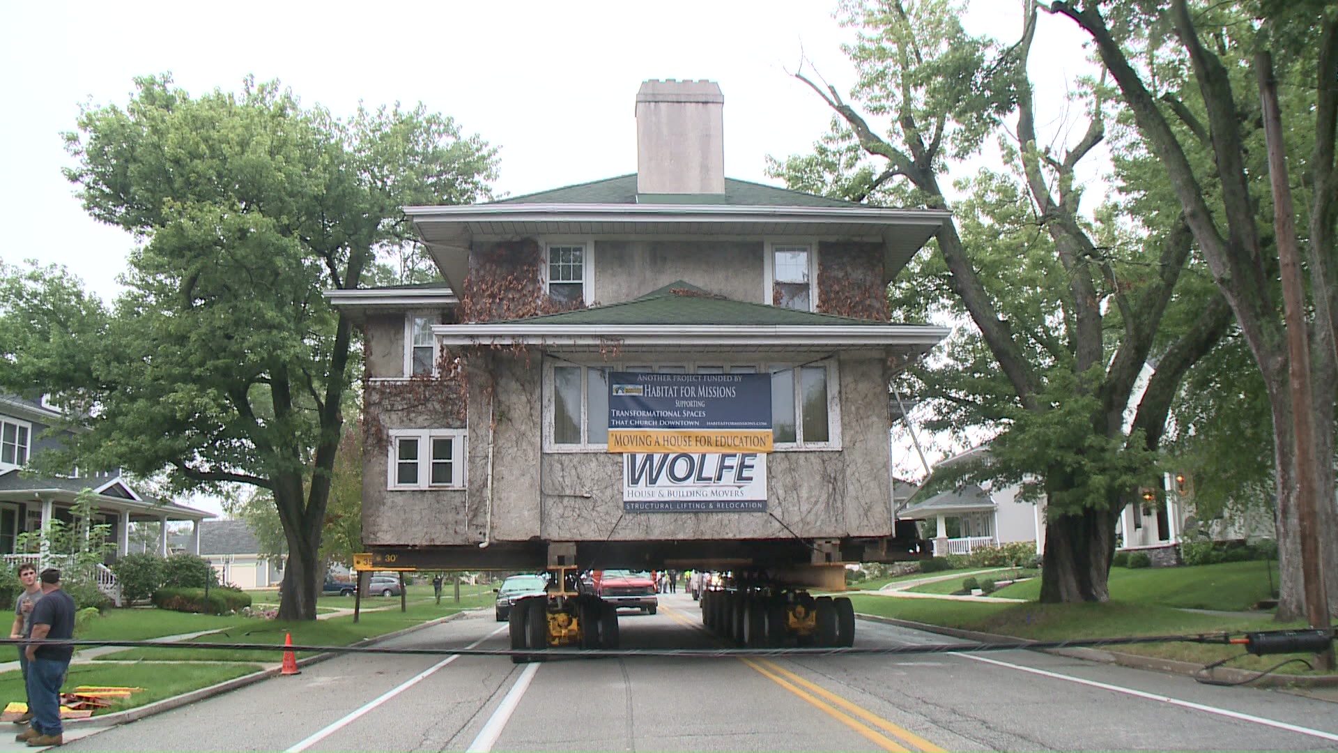 Our house in the middle of our street