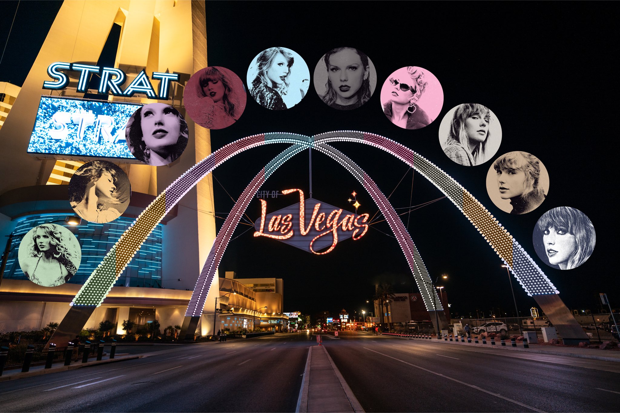 City of Las Vegas on X: Don't forget that the Gateway Arches have a  special light display today & tomorrow in honor of all the  @taylorswift13 eras & @TSTheErasTour ✨ Each era