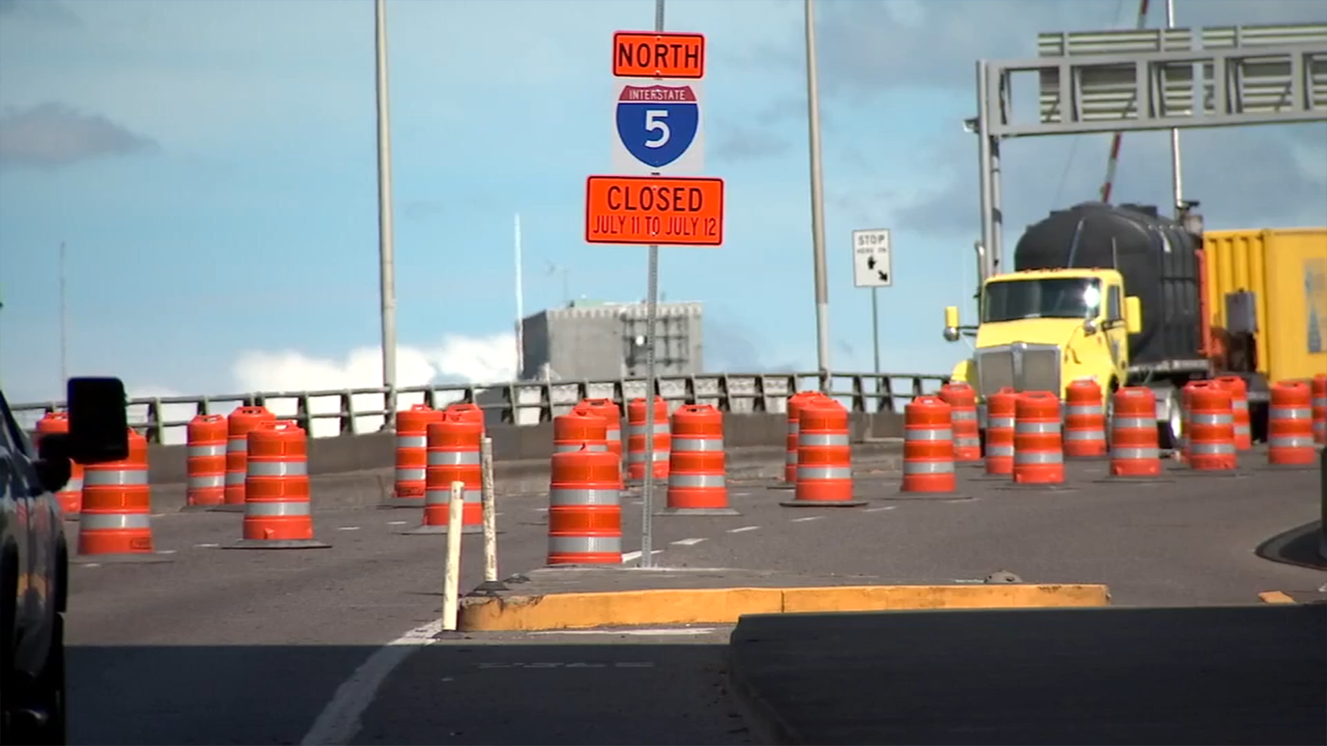 Major road closures along I-5 and Morrison Bridge Saturday night