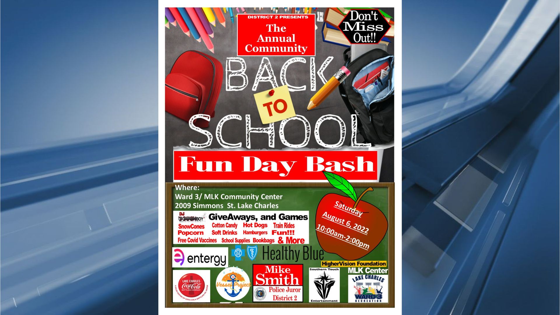Back 2 School Fun Day Bash On Aug 6