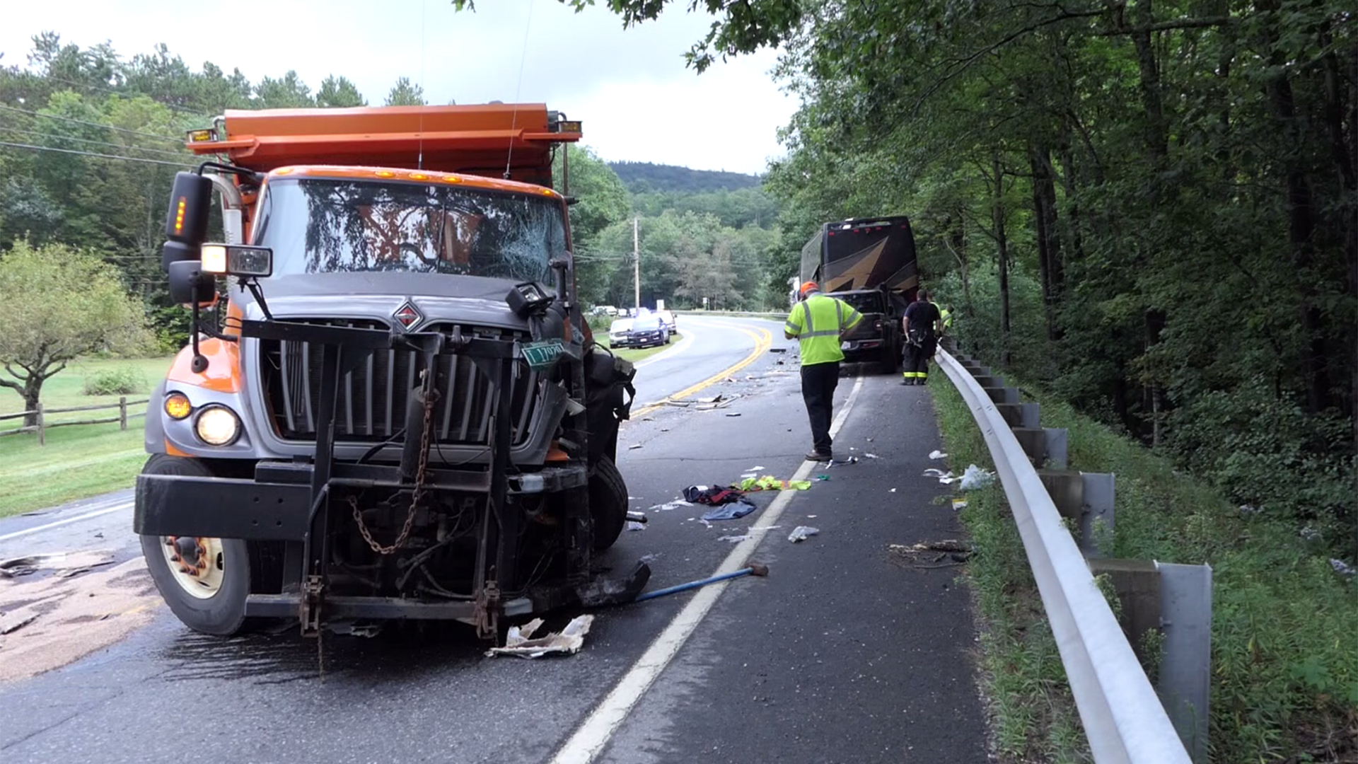Dog leads police to truck damaged in crash on NH-VT border