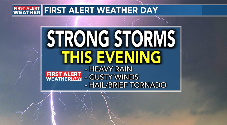 First Alert: Friday's storm bring a low end threat for severe weather