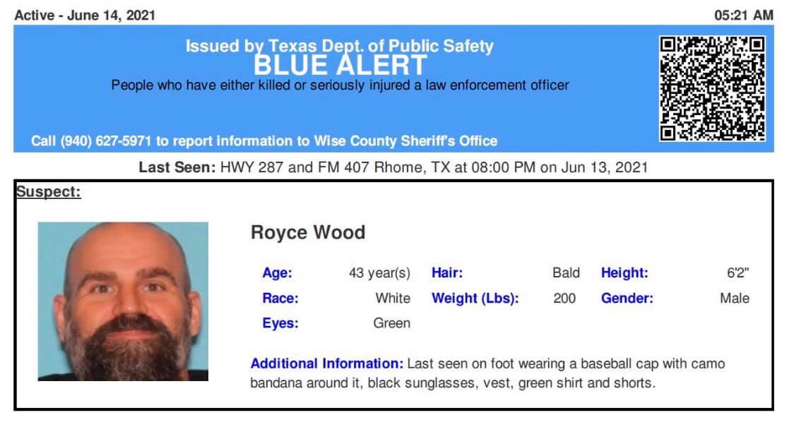 Blue Alert For Man Wanted In Shooting Of Texas Police Officer Discontinued