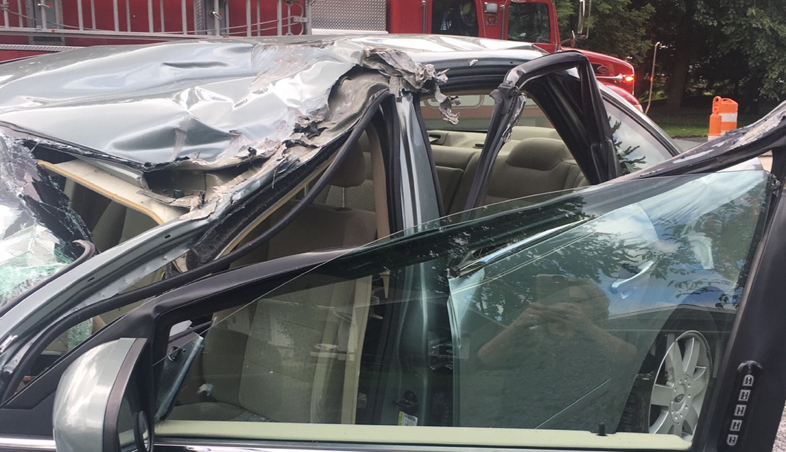 Rep. Kaptur's vehicle hit by construction equipment on Bancroft