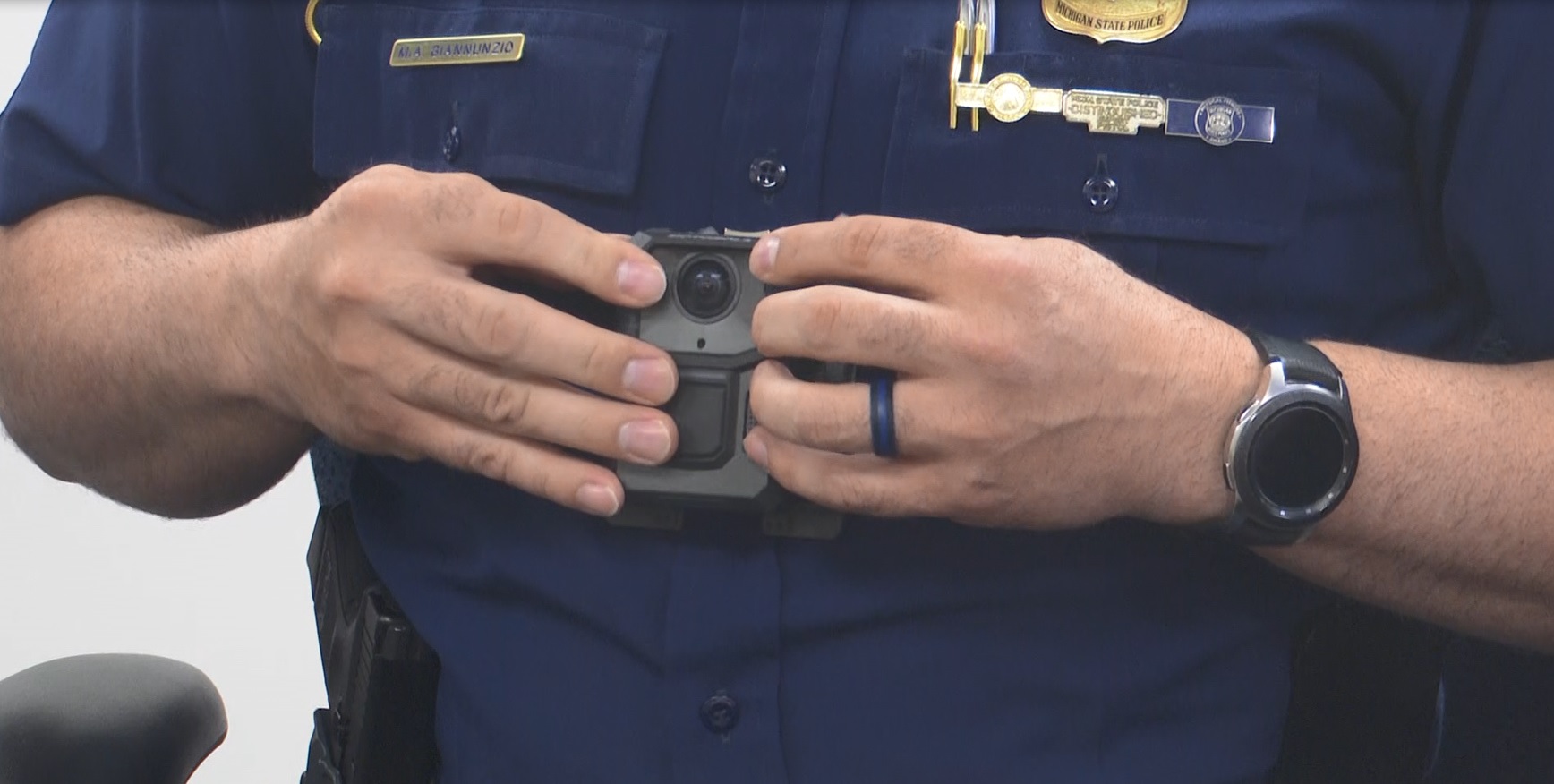 Michigan State Troopers receive training for new body cameras