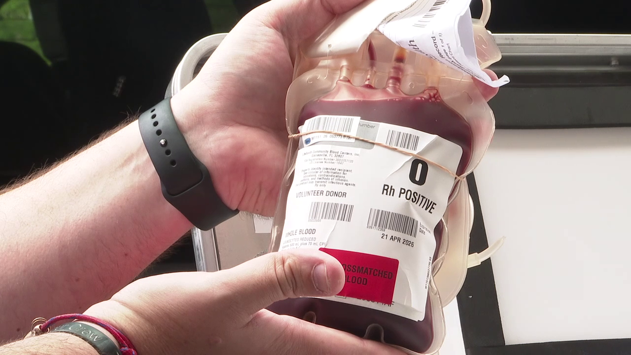 Alachua County Fire Rescue adds donated blood to emergency