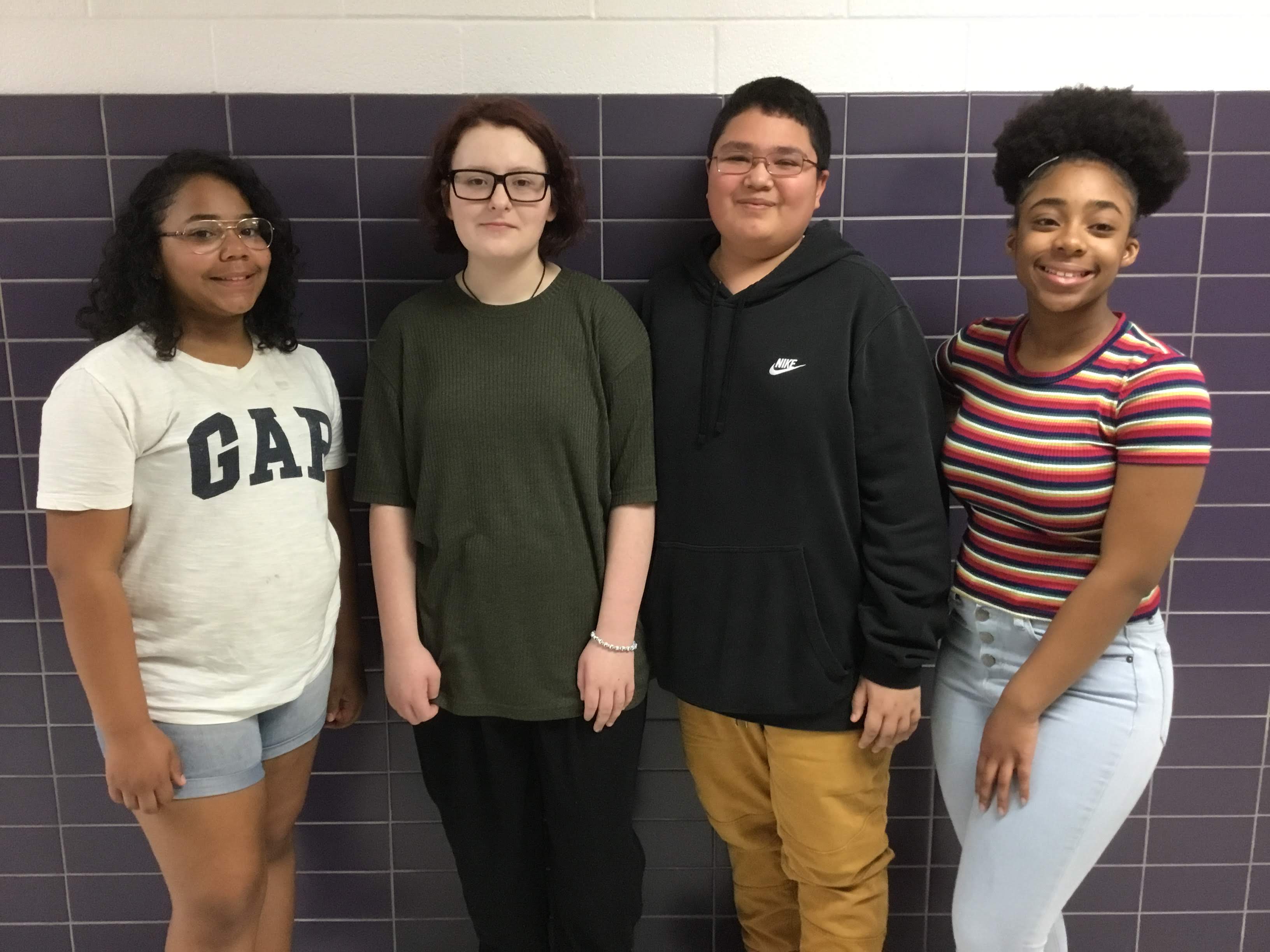 Four Eisenhower Middle School musicians 